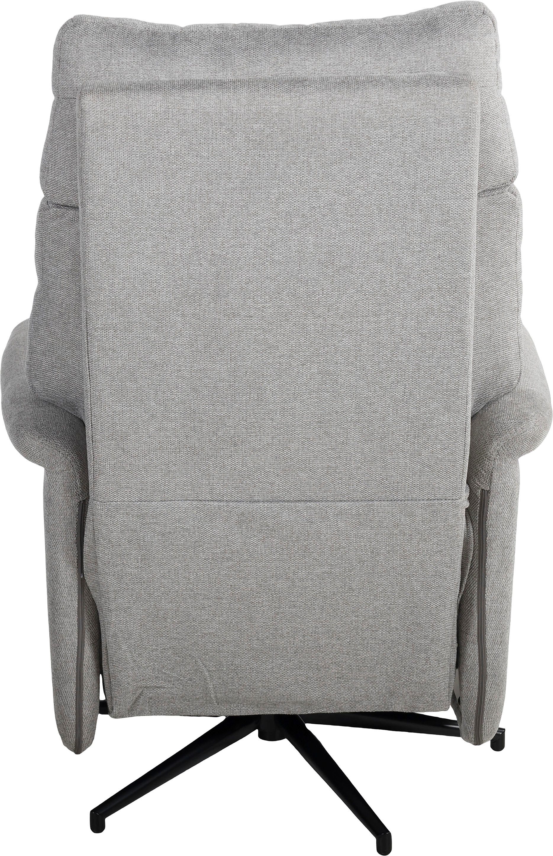 Duo Collection Relaxfauteuil Peralta geïntegreerde voetensteun, staal golfondersteuning, 115 kg, 360° draaibaar (1 stuk)