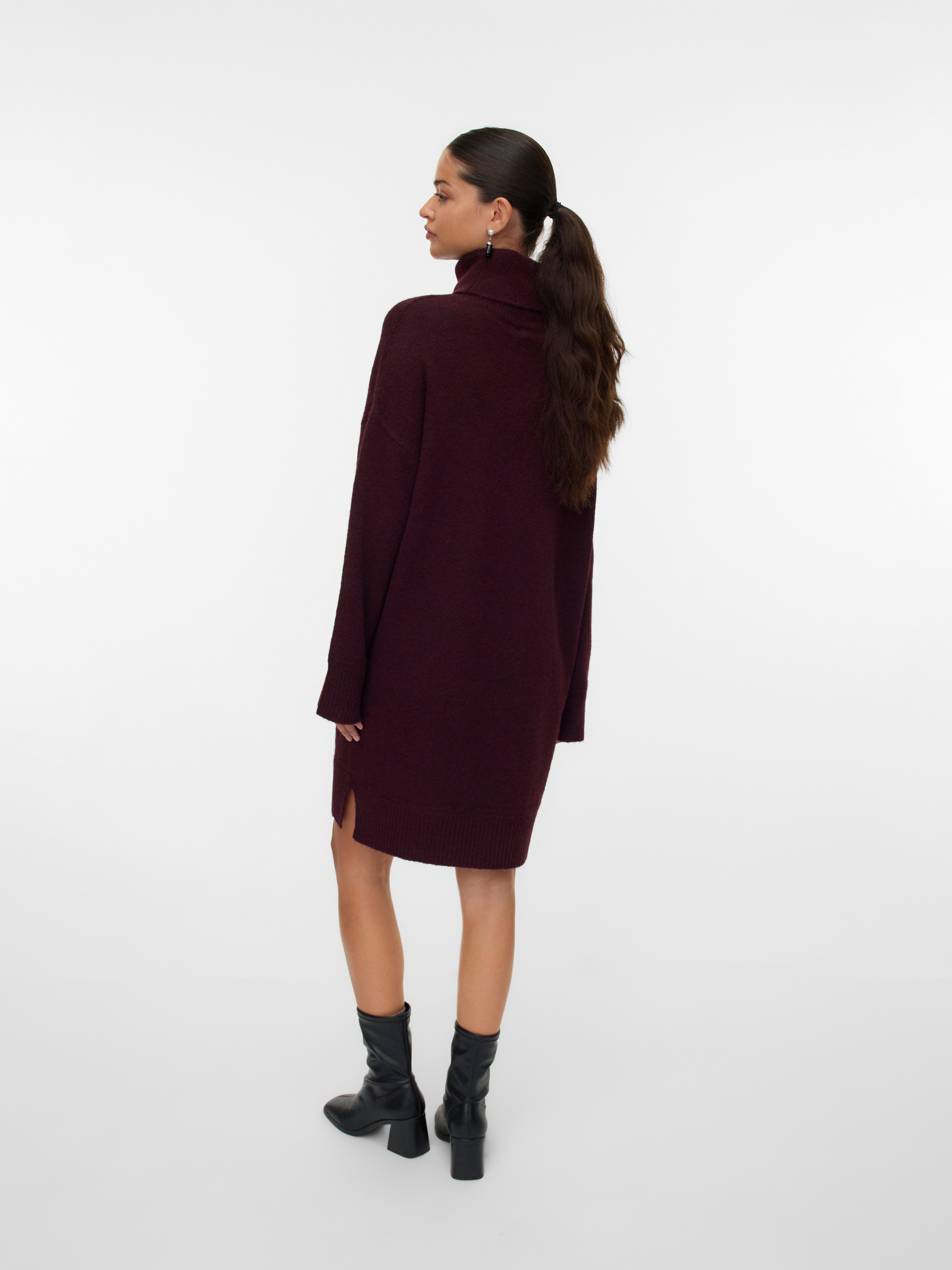 Vero Moda Gebreide jurk VMAQUARIUS LS ROLLNECK SHORT DRESS BF