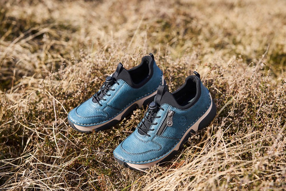 Rieker Slip-on sneakers Instapschoen, lage schoen, vrijetijdssneaker, elastische band, snelsluiting