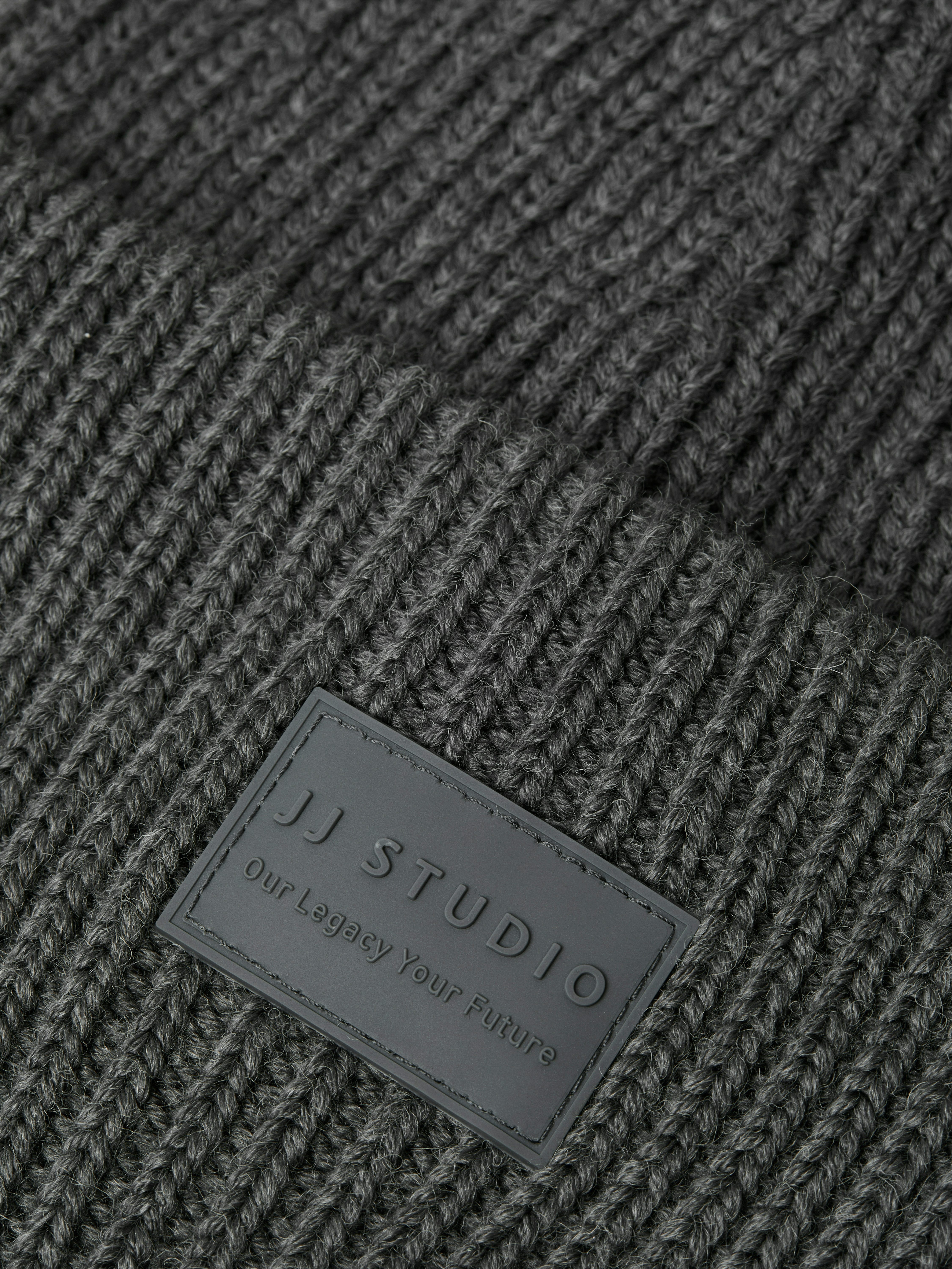 Jack & Jones Beanie JACHAKKAI – Gebreide muts met hoog katoengehalte, riblook