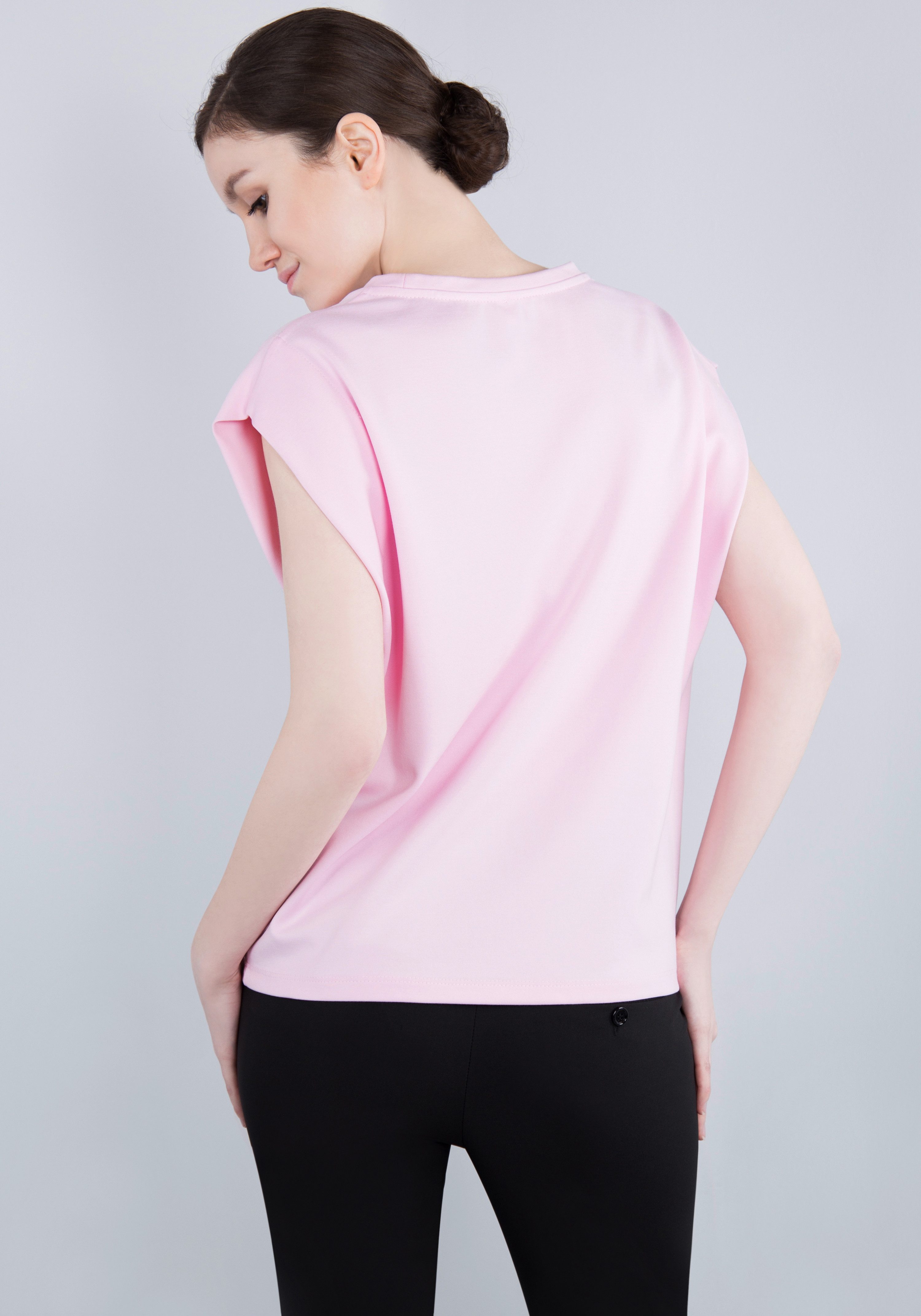 IMPERIAL T-shirt Mouwloos "Punto Milano" shirt met omgeslagen armsgaten