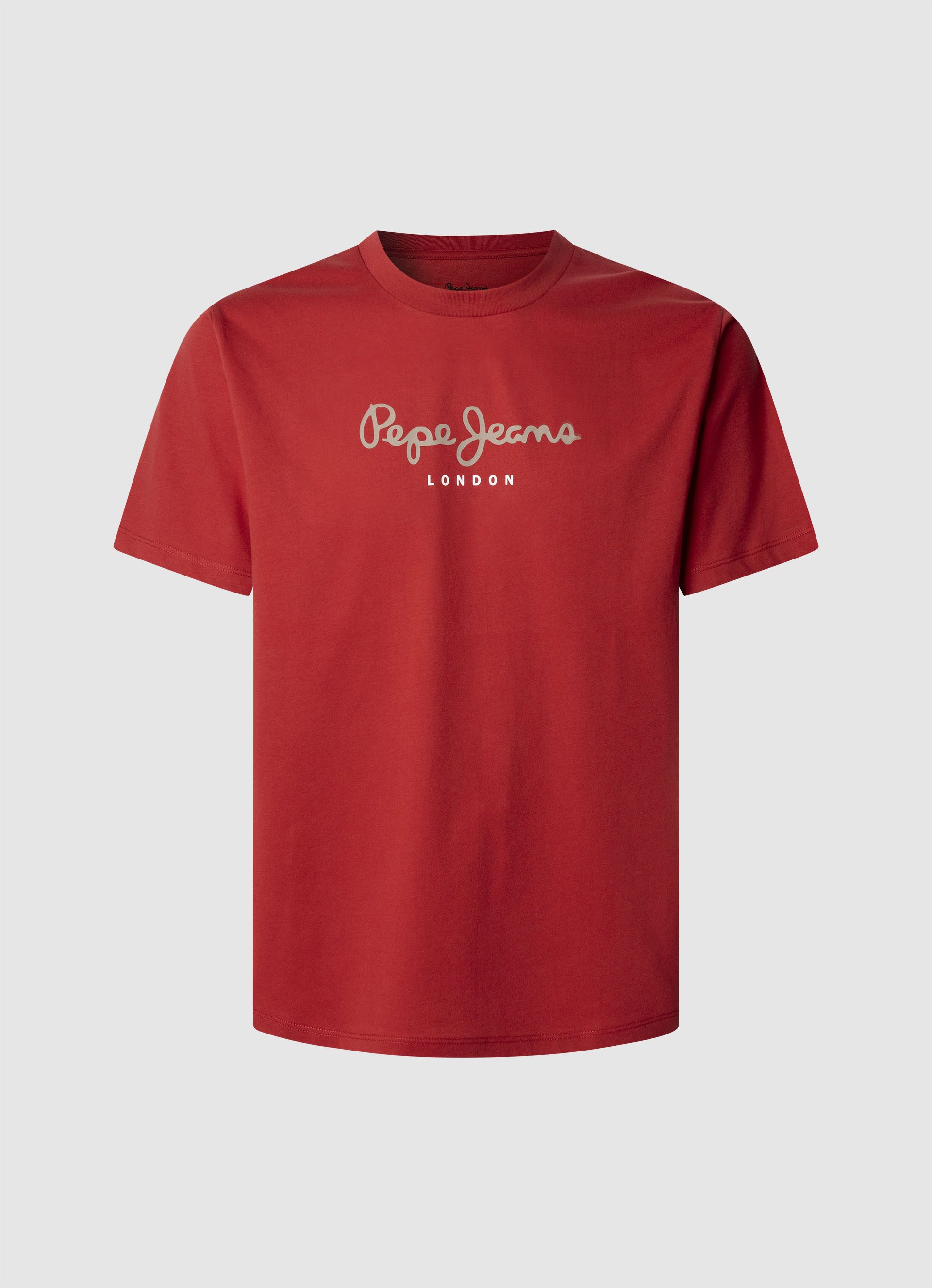 Pepe Jeans Shirt met ronde hals EGGO heren ronde hals maat M rood