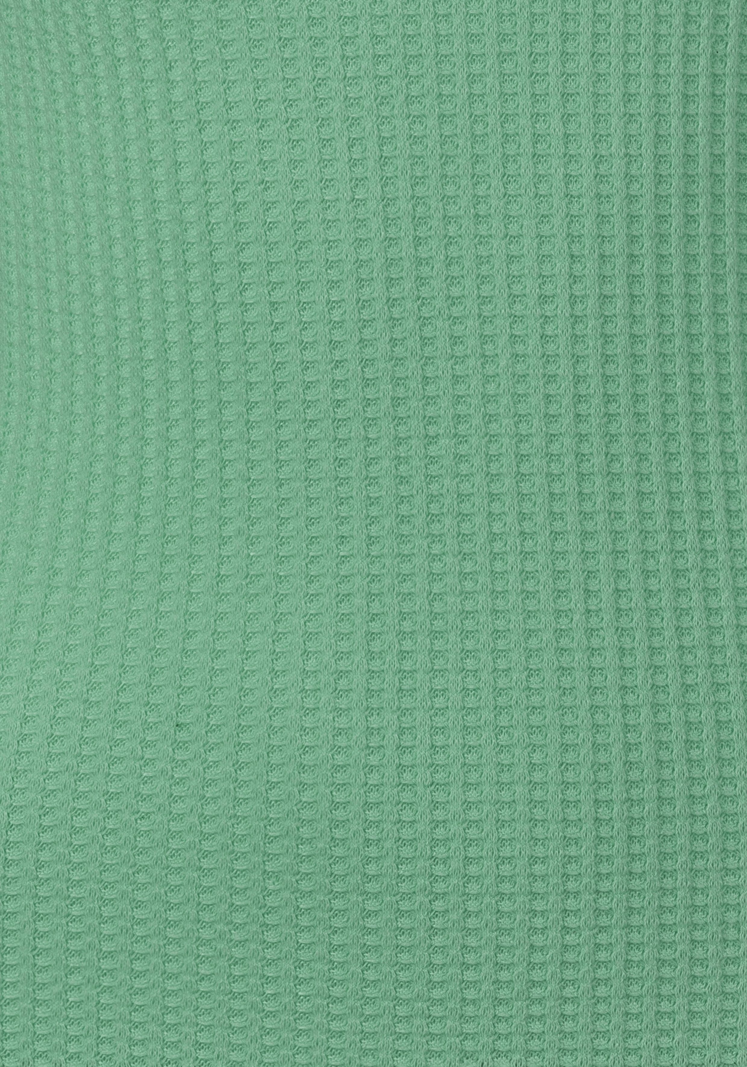 Lascana Shirt met lange mouwen In modieuze piqué-optiek van onderhoudsvriendelijke kwaliteit met viscose (Set van 2)