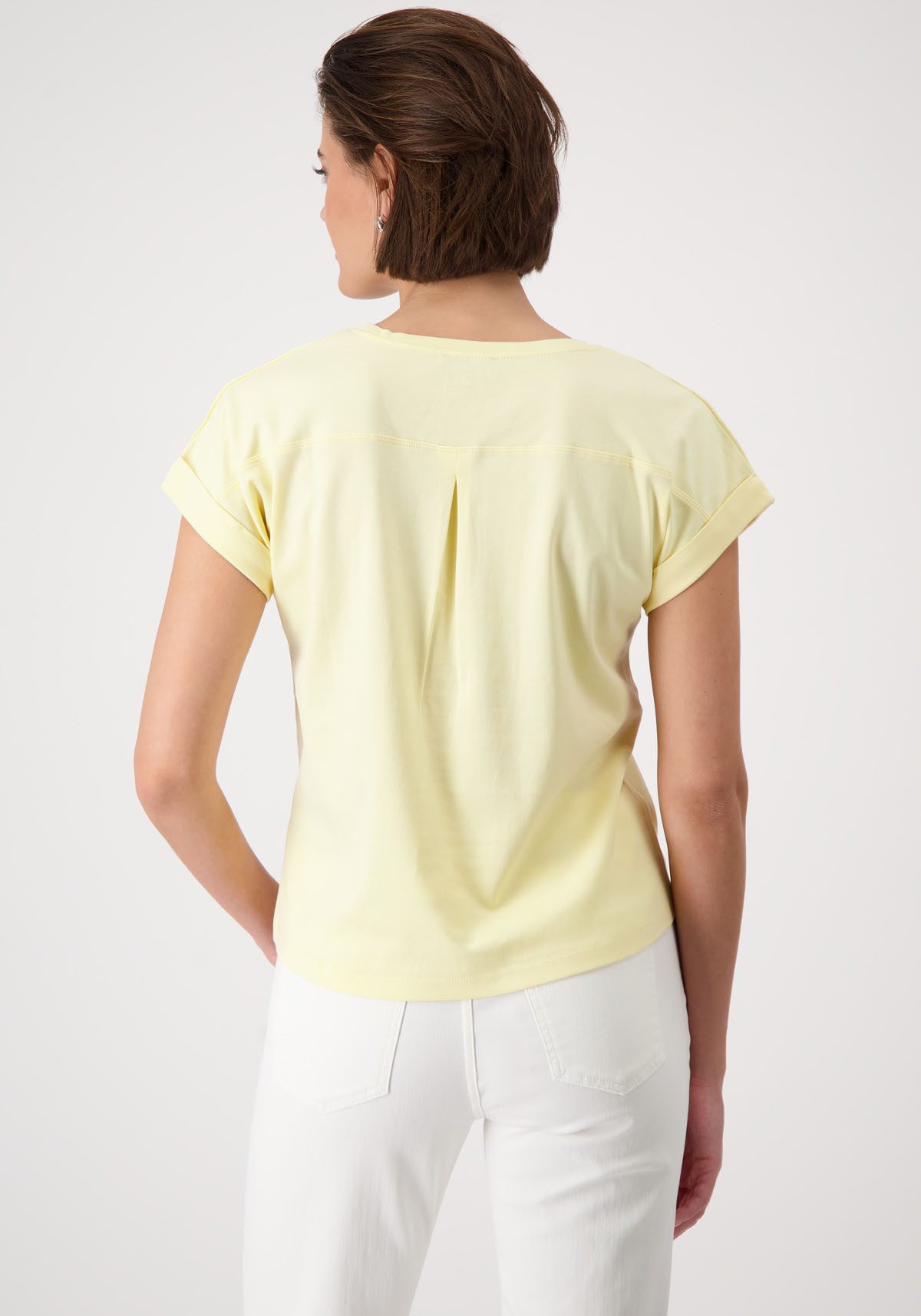 Monari Shirt met ronde hals met glinsterende steentjes op de schouder