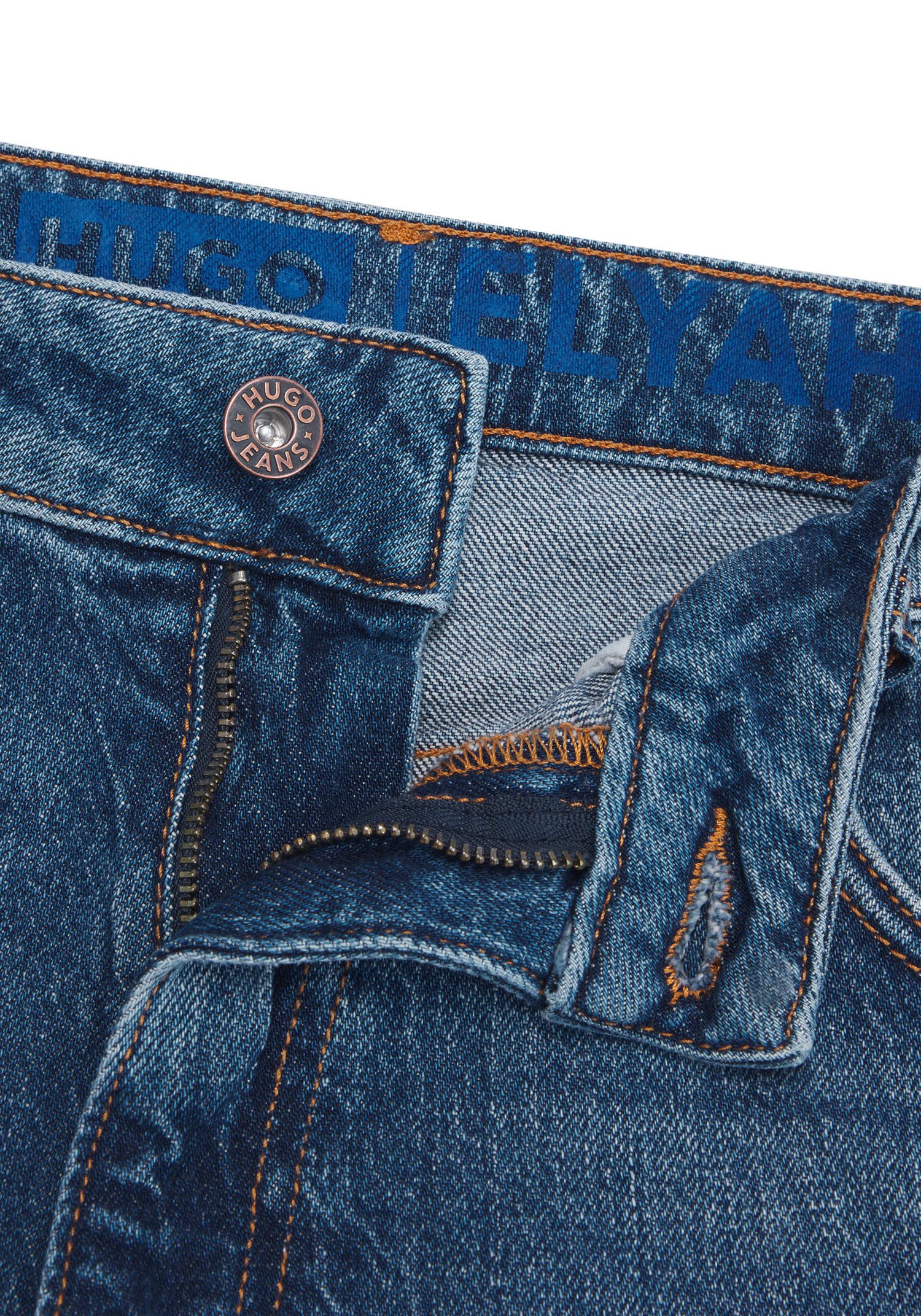 HUGO Blue Straight jeans Elyah Straight fit jeans met hoge taille, lange lengte 36