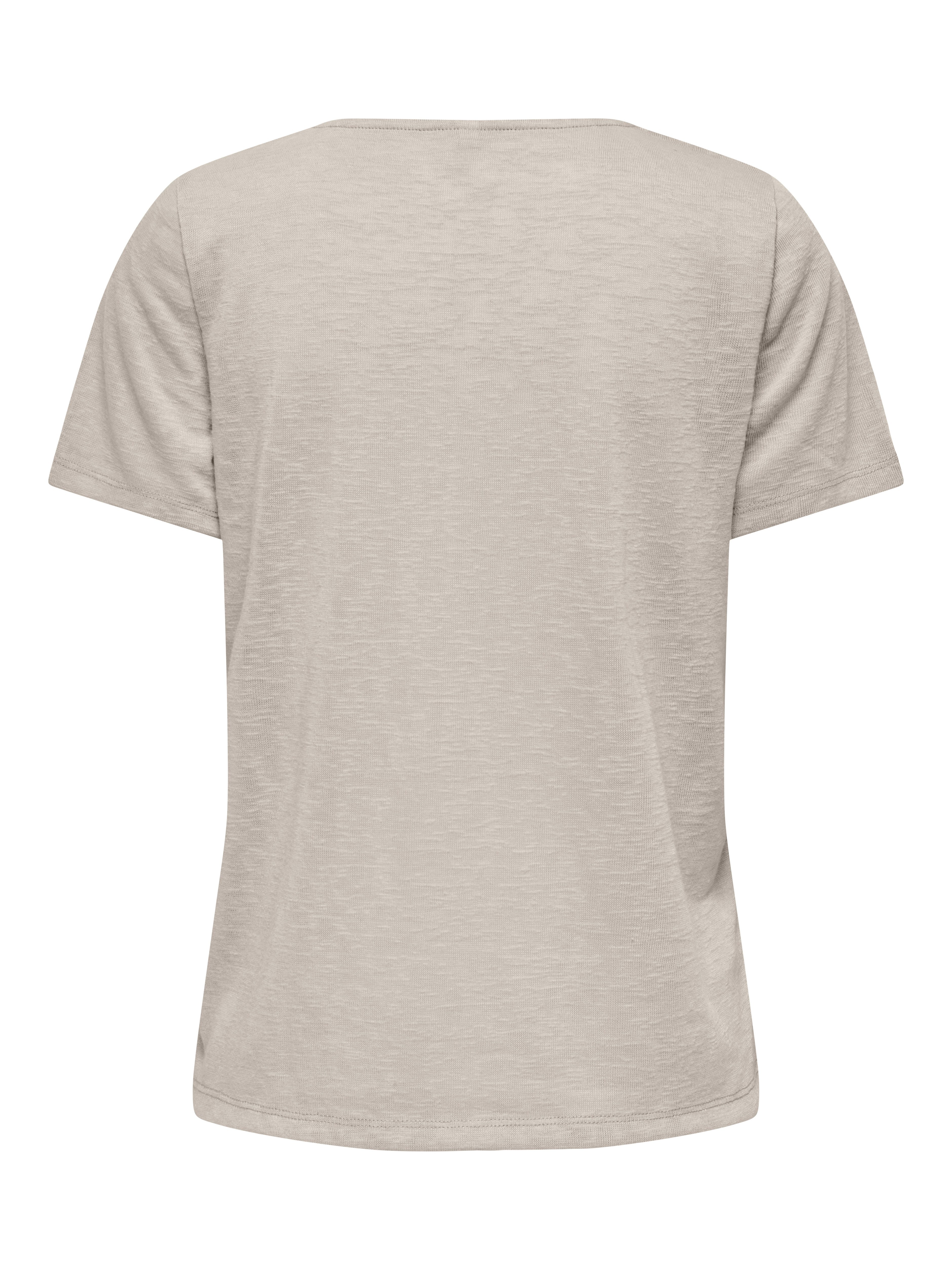 Only Shirt met V-hals ONLZOLA LIFE S/S V-NECK LACE TOP JRS