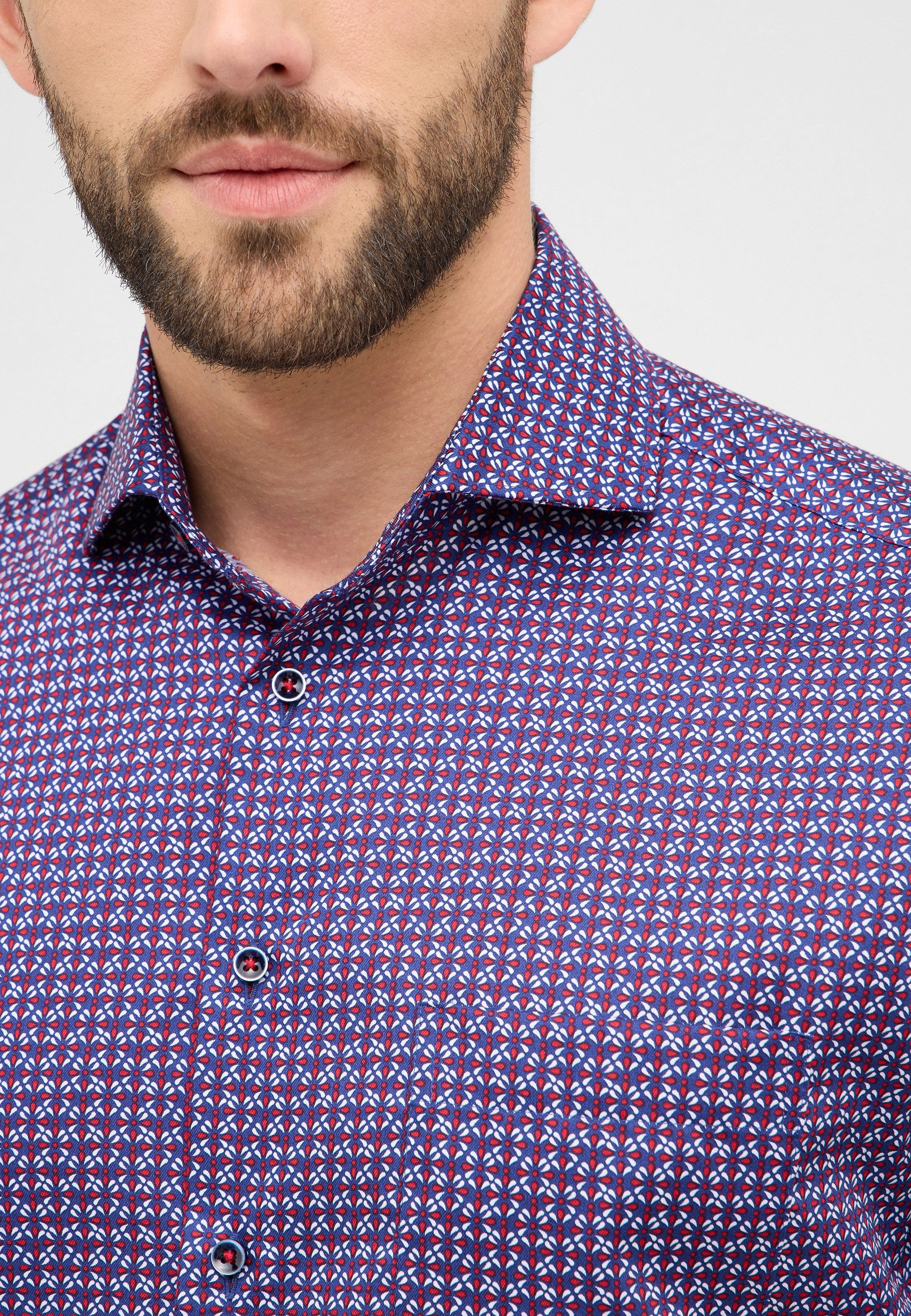 Eterna Overhemd met korte mouwen MODERN FIT NON IRON (strijkvrij)