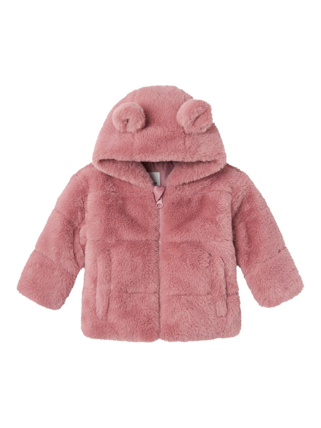 Name It Pluche jas met capuchon NBFMILA FAUX FUR JACKET HOOD PB