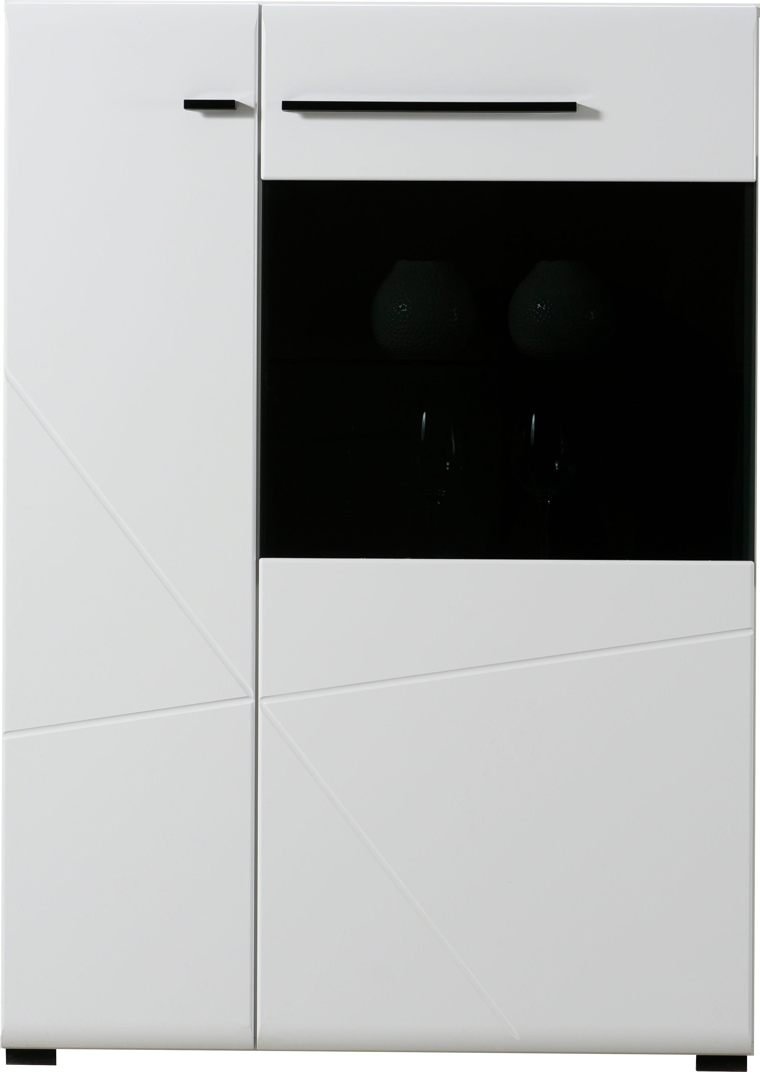 INOSIGN Wandmeubel Trentino inclusief vitrinekast, lowboard, highboard, wandplank en commode (set, 5-delig)