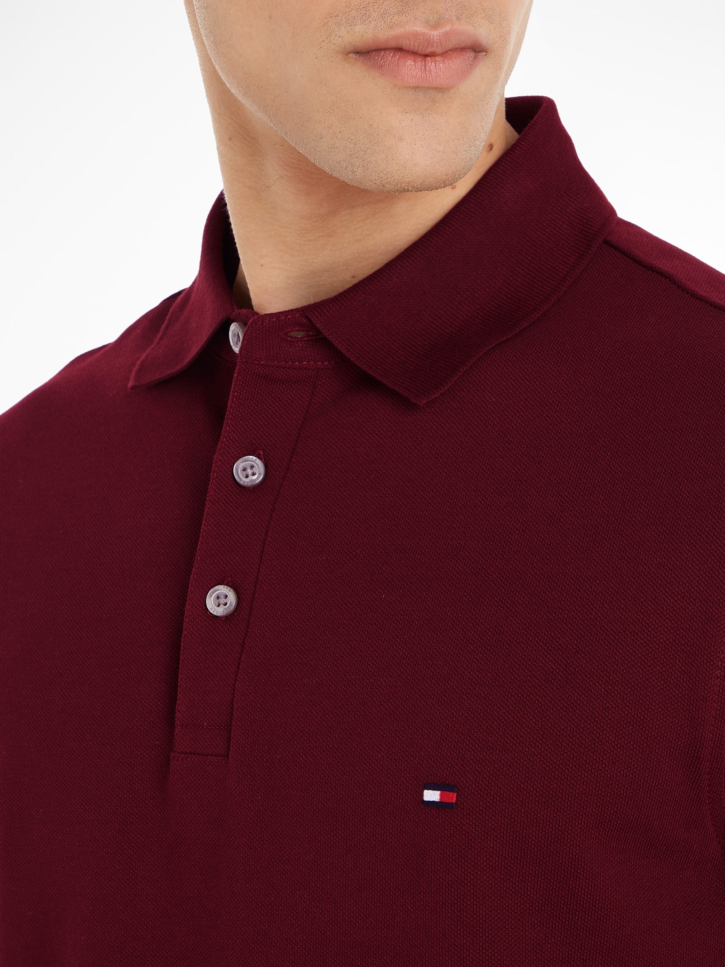 Tommy Hilfiger Poloshirt 1985 SLIM POLO met piquéstructuur en borduursel