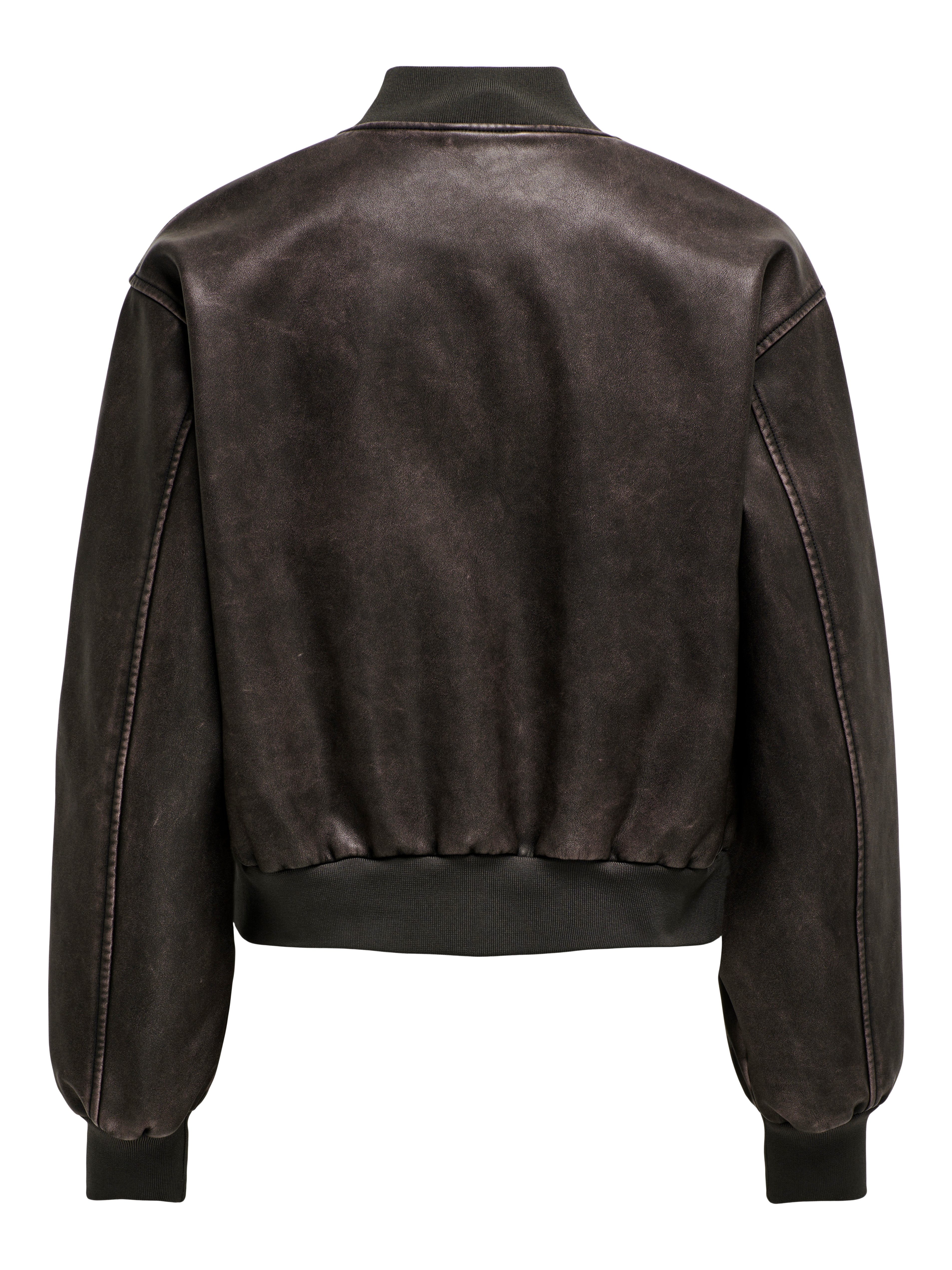 Only Imitatieleren jack ONLJANE FAUX LEATHER WASHED BOMBER OTW