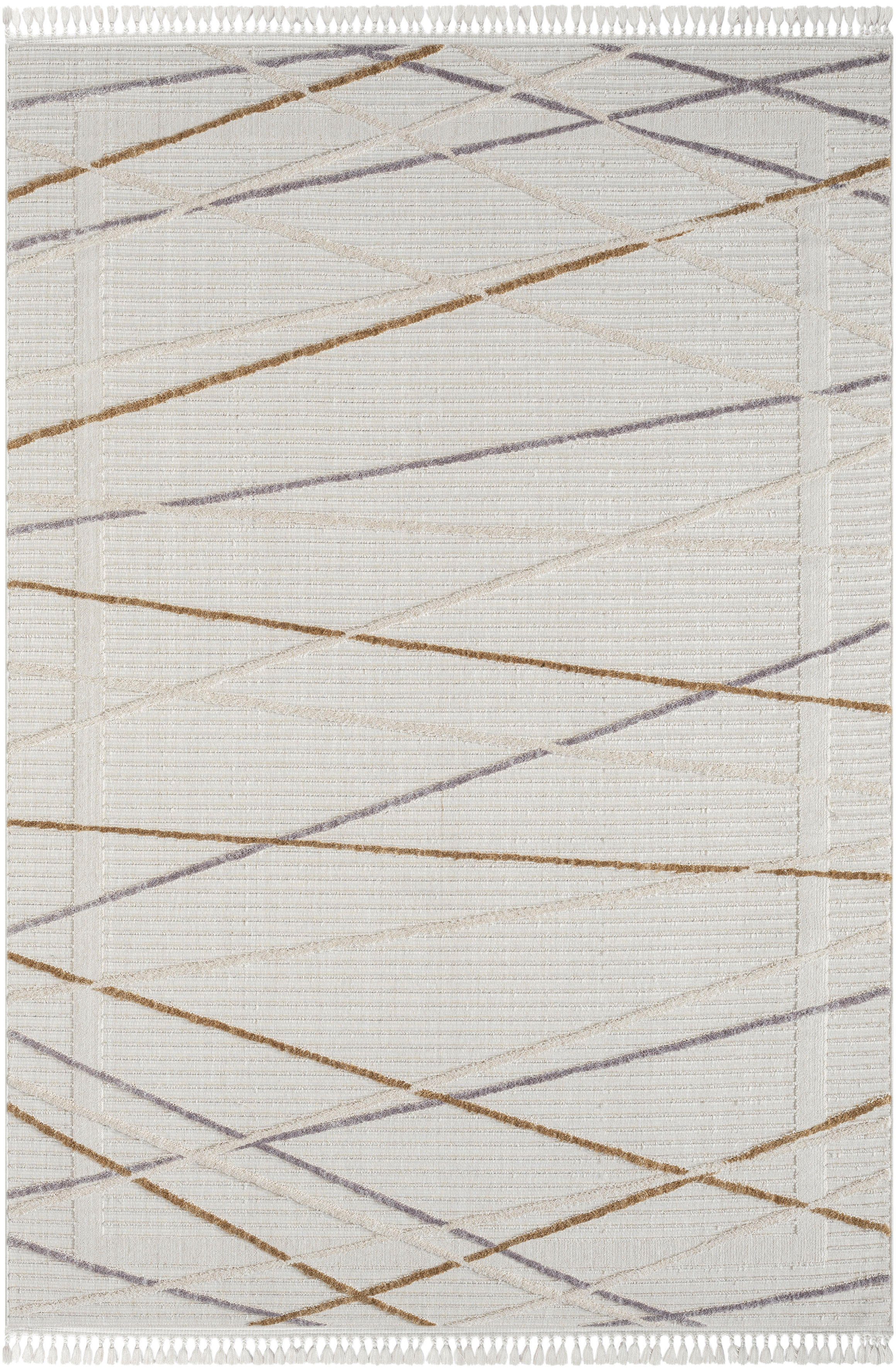 Myflair Möbel & Accessoires Vloerkleed Luana 1 voorraadopruiming Kortpolig, sisal-look, hoog-laag effect, met franjes, bijzonder zacht