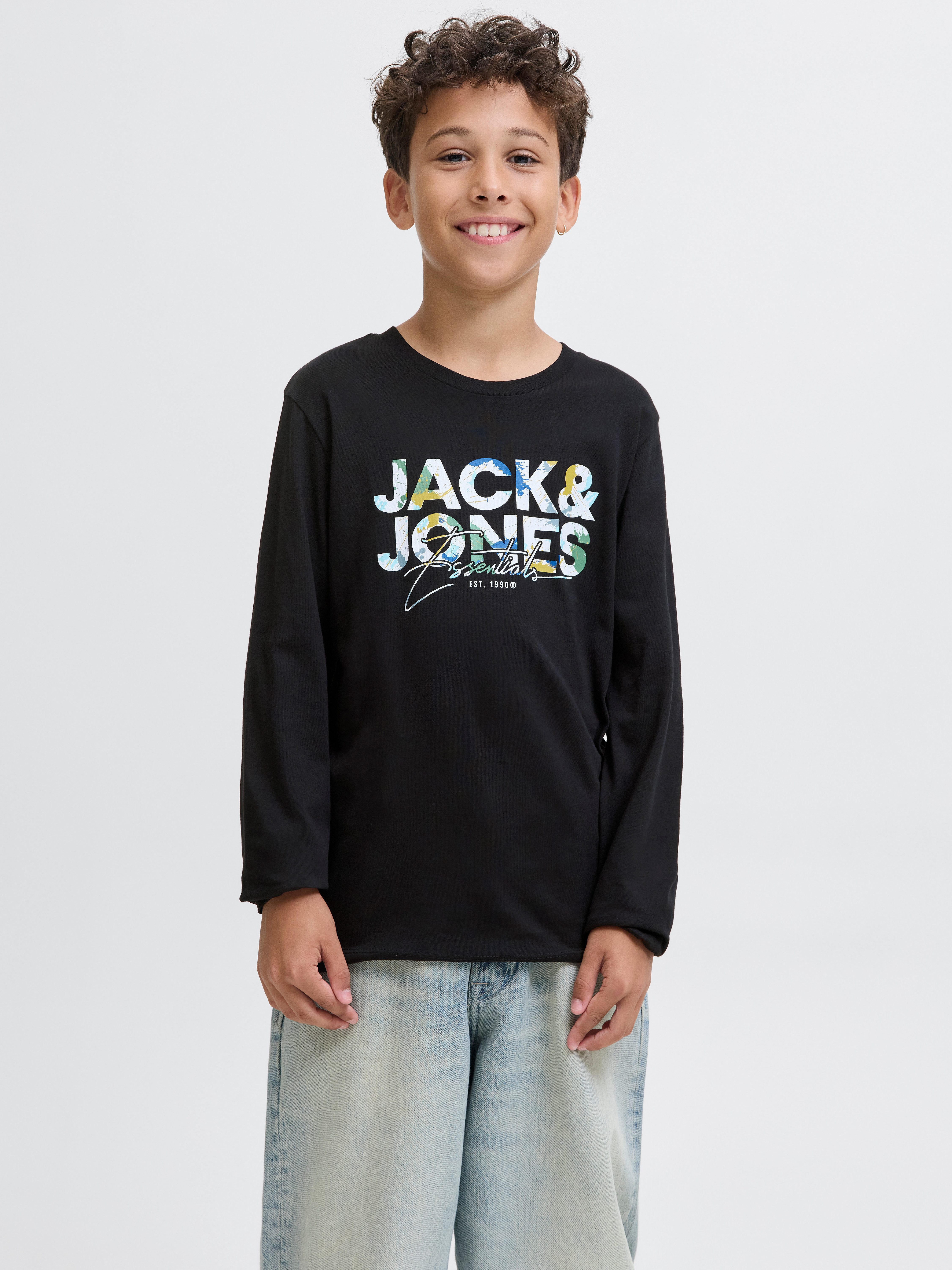 Jack & Jones Junior T-shirt JJGEPLAS TEE LS CREW NECK 2PK MP JNR (set, 2-delig)
