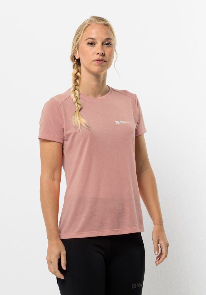 Jack Wolfskin Vonnan S S T-Shirt Women Functioneel shirt Dames XXL bruin rose dawn