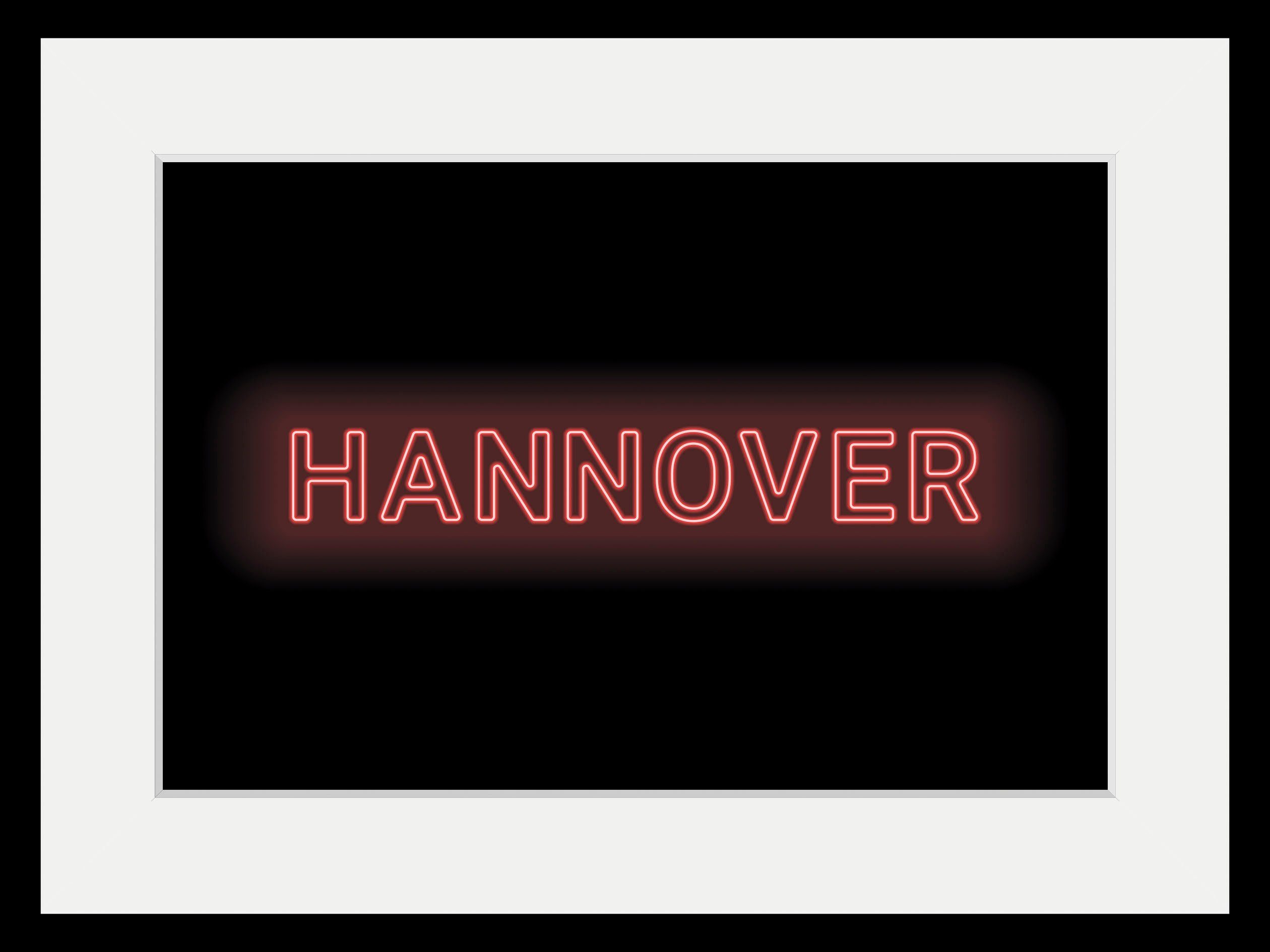 queence Wanddecoratie HANNOVER LIGHTS HD premium posterdruk incl. houten lijst (1 stuk)