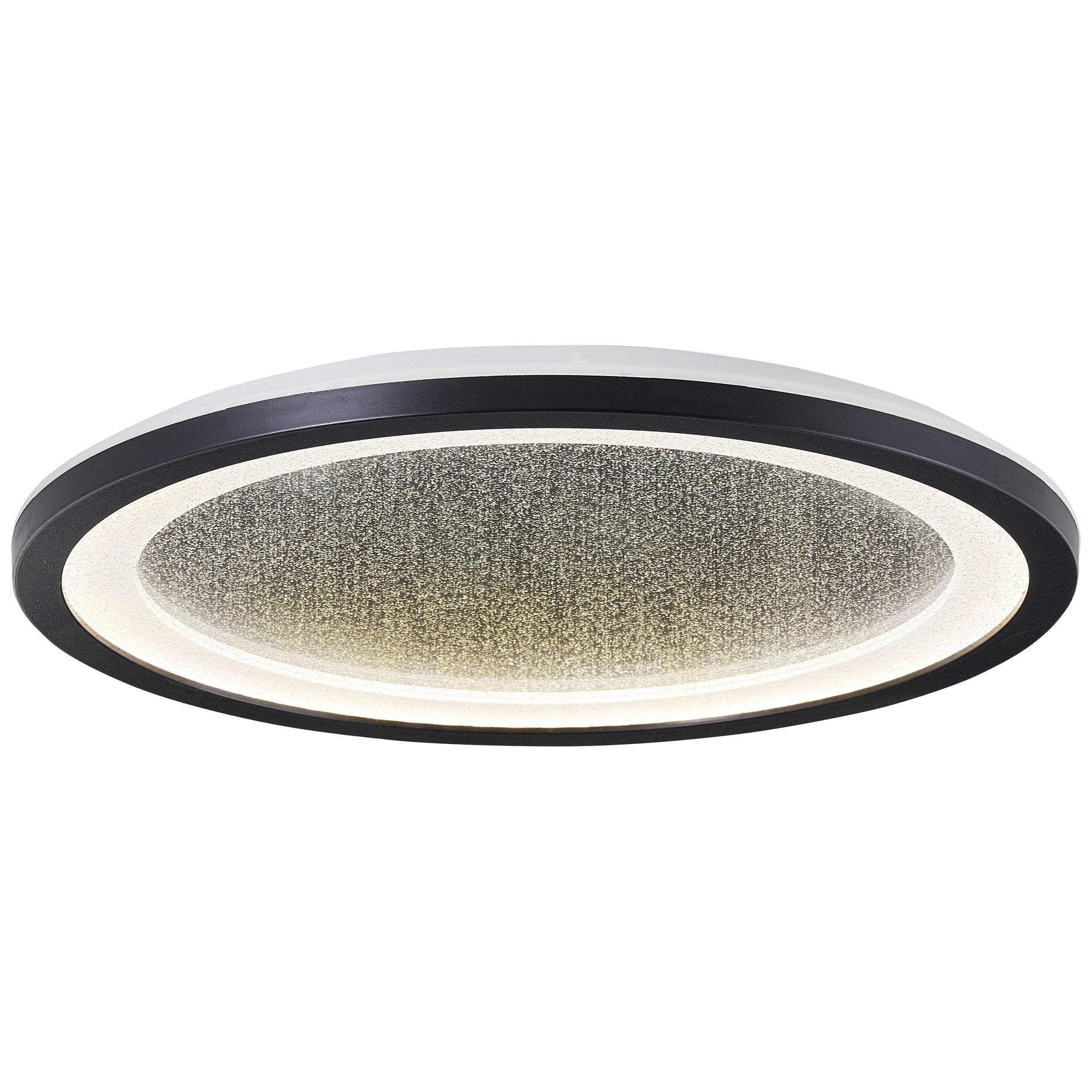 BreLight Led-plafondlamp Tanida LED-plafondlamp met glittereffect, 22 W, 2200 lm, 4000 K, zwart