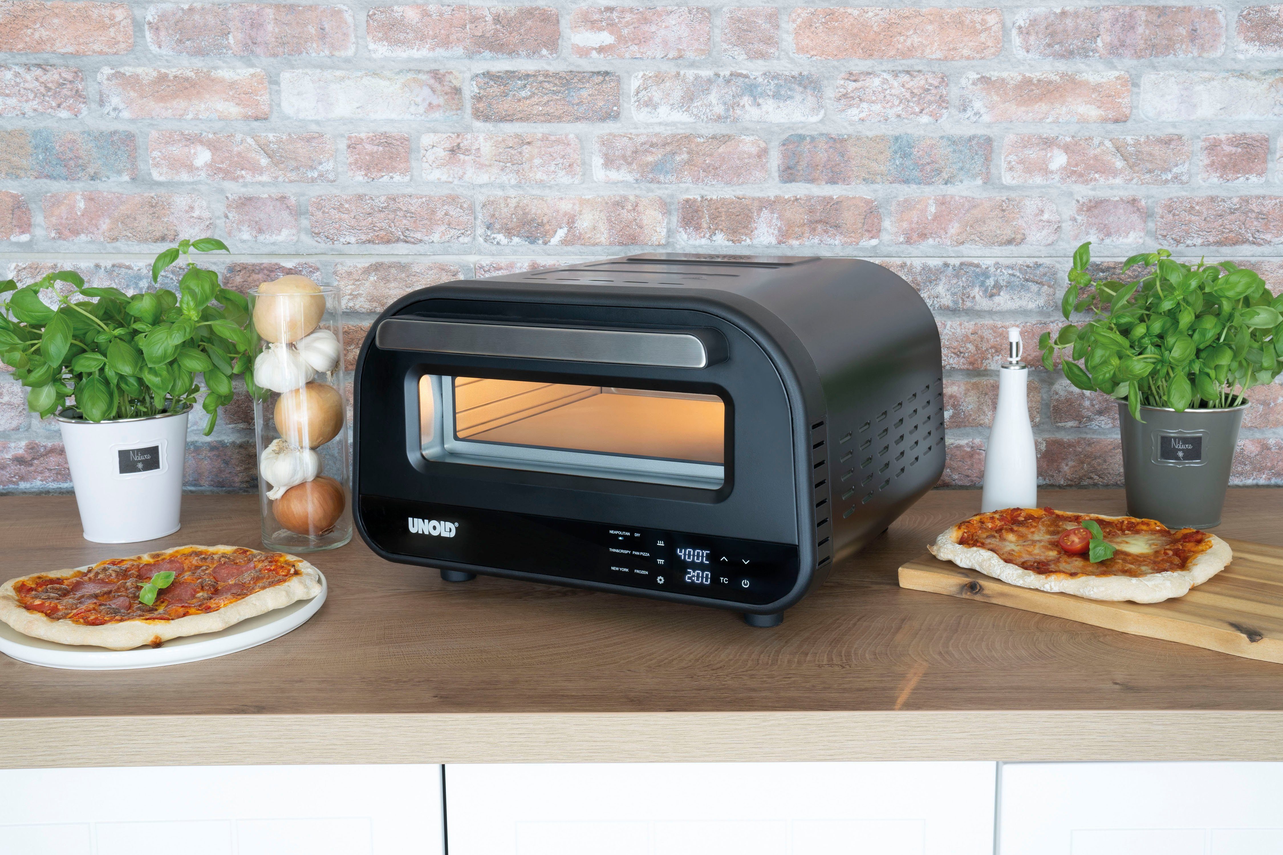 Unold Pizza-oven Don Luigi 68815 met hittebestendige glasvezel deurafdichting