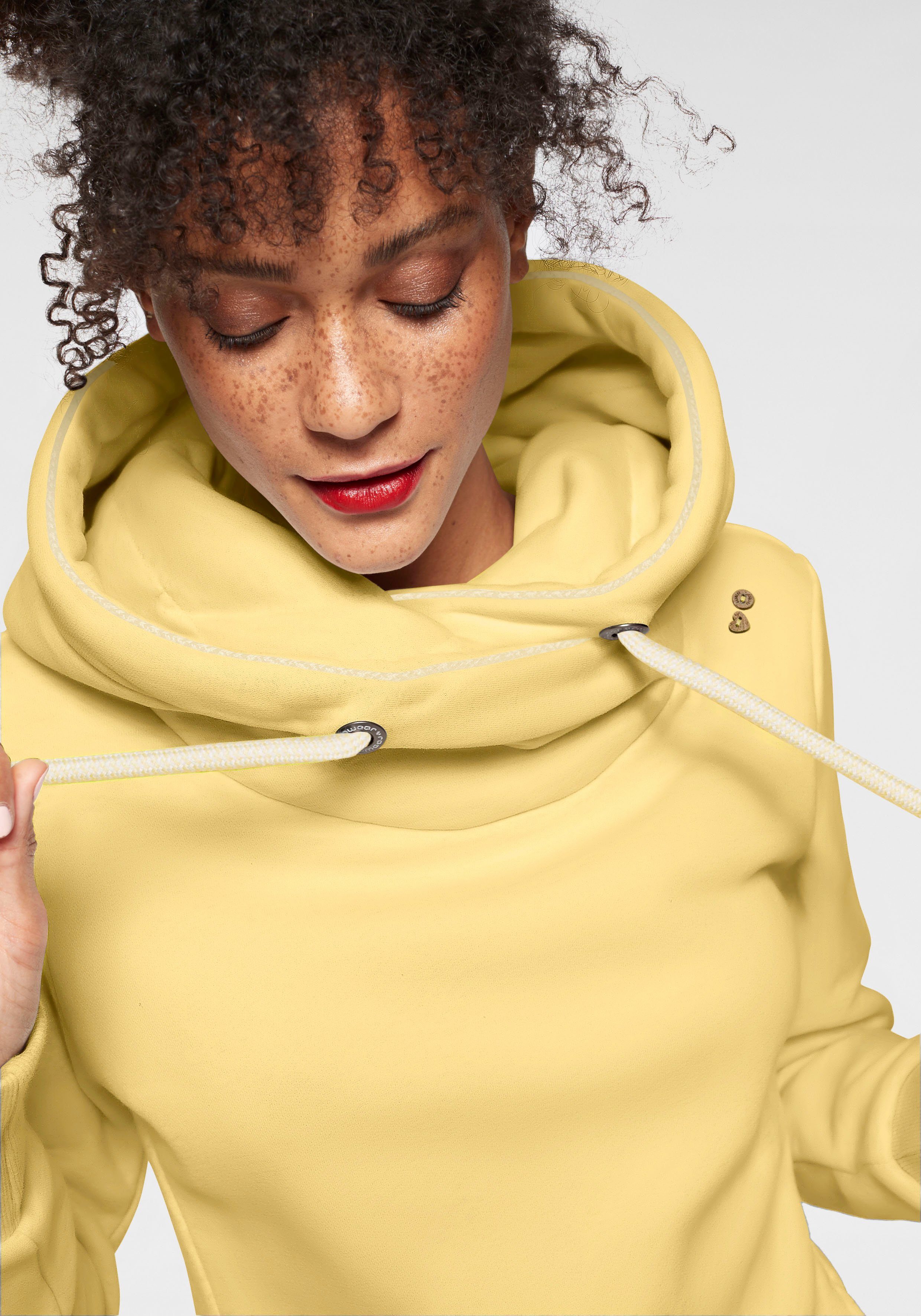 Ragwear Hoodie GRIPYBUTTON Sweater met rustieke koordaccenten