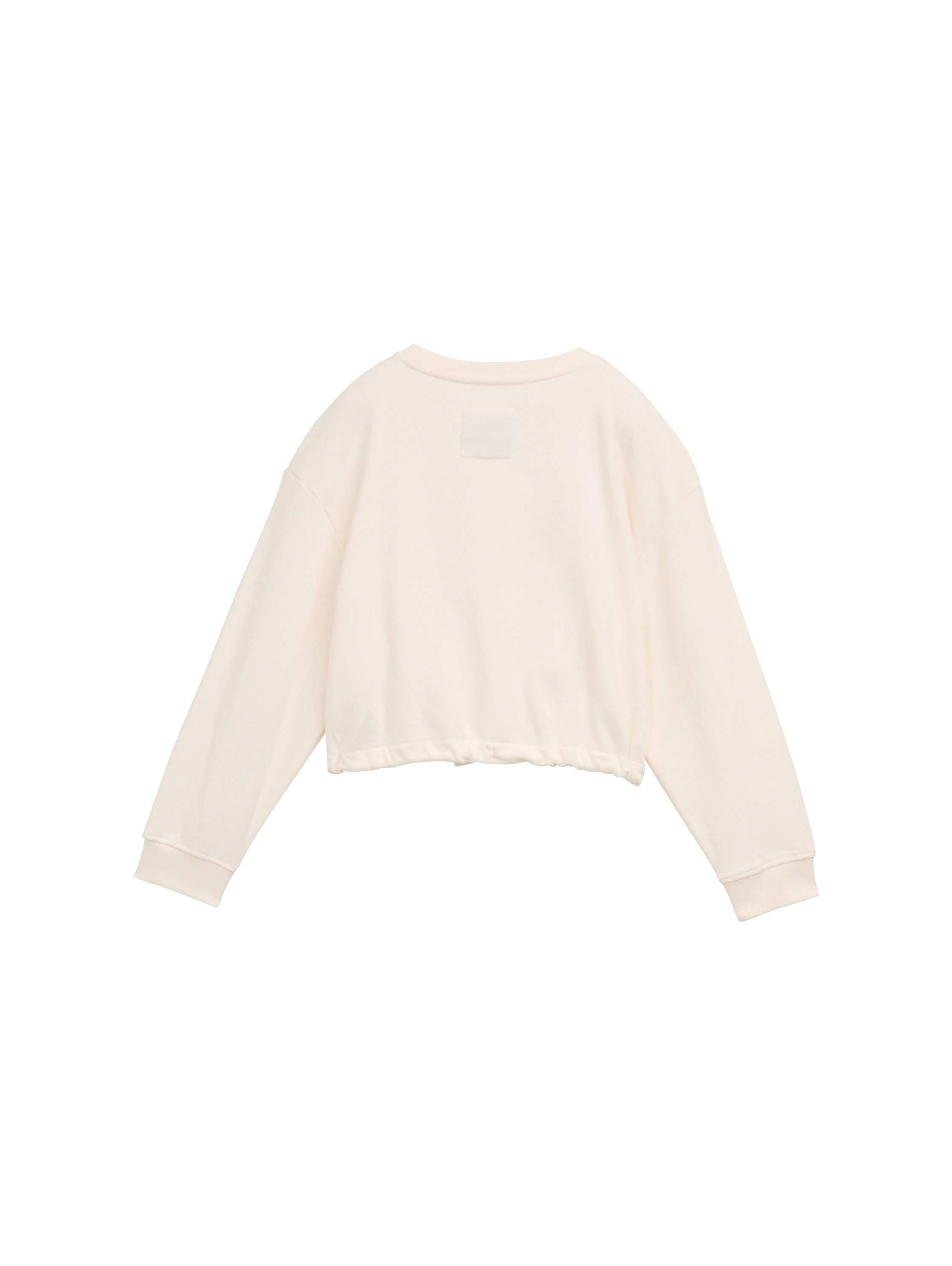 Tom Tailor Sweatshirt met een rijgkoord bij de zoom