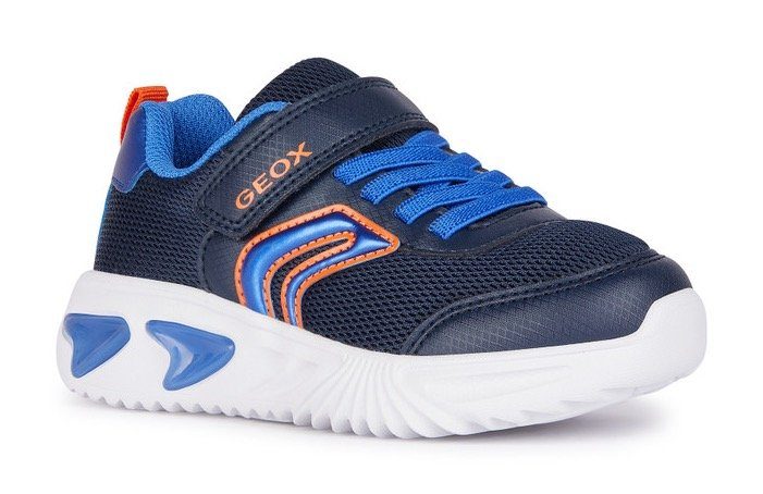 Geox Sneakers J ASSISTER BOY C met coole knipperfunctie, vrijetijdsschoen, halfschoen, veterschoen