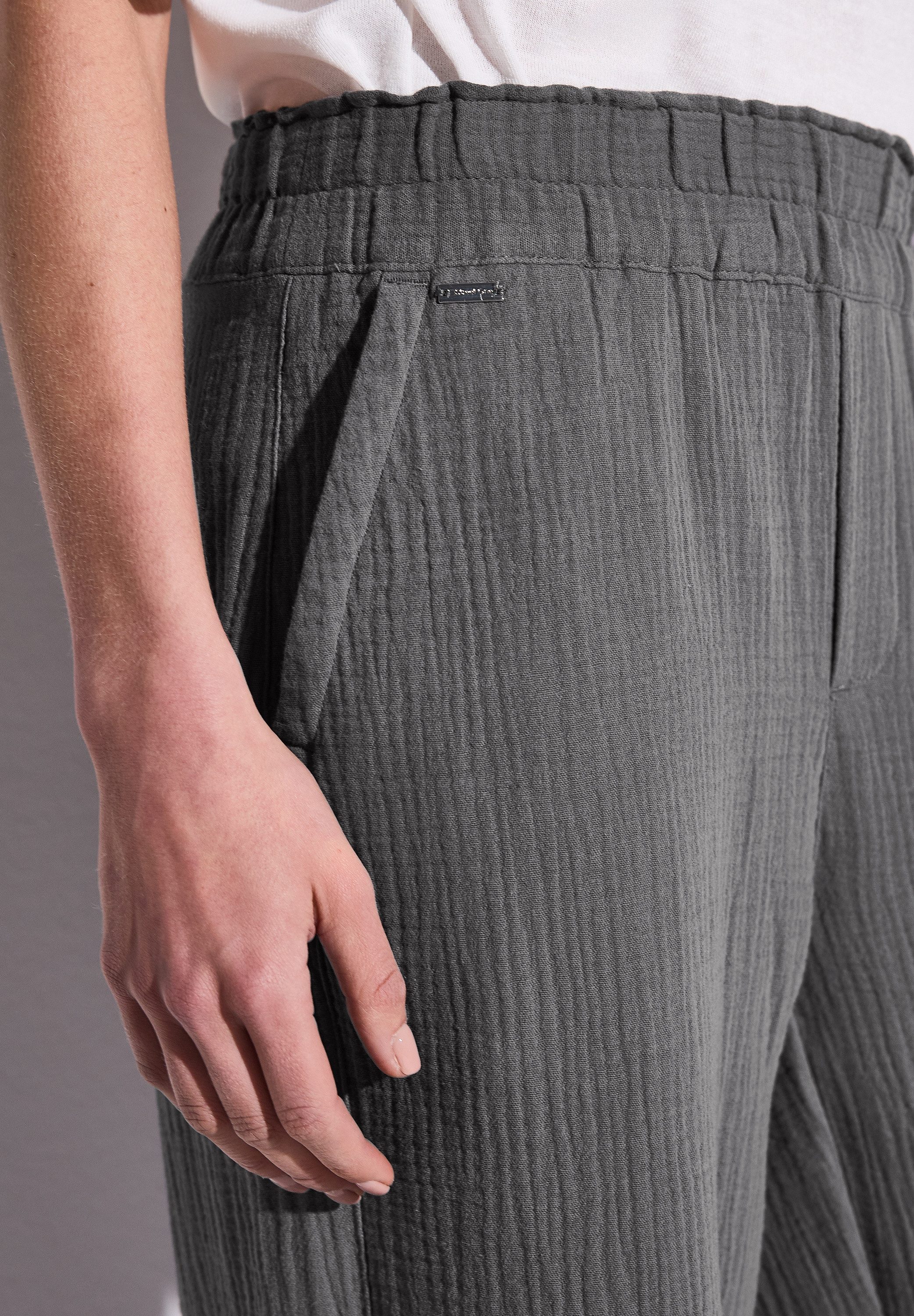 STREET ONE Stoffen broek in structuuroptica