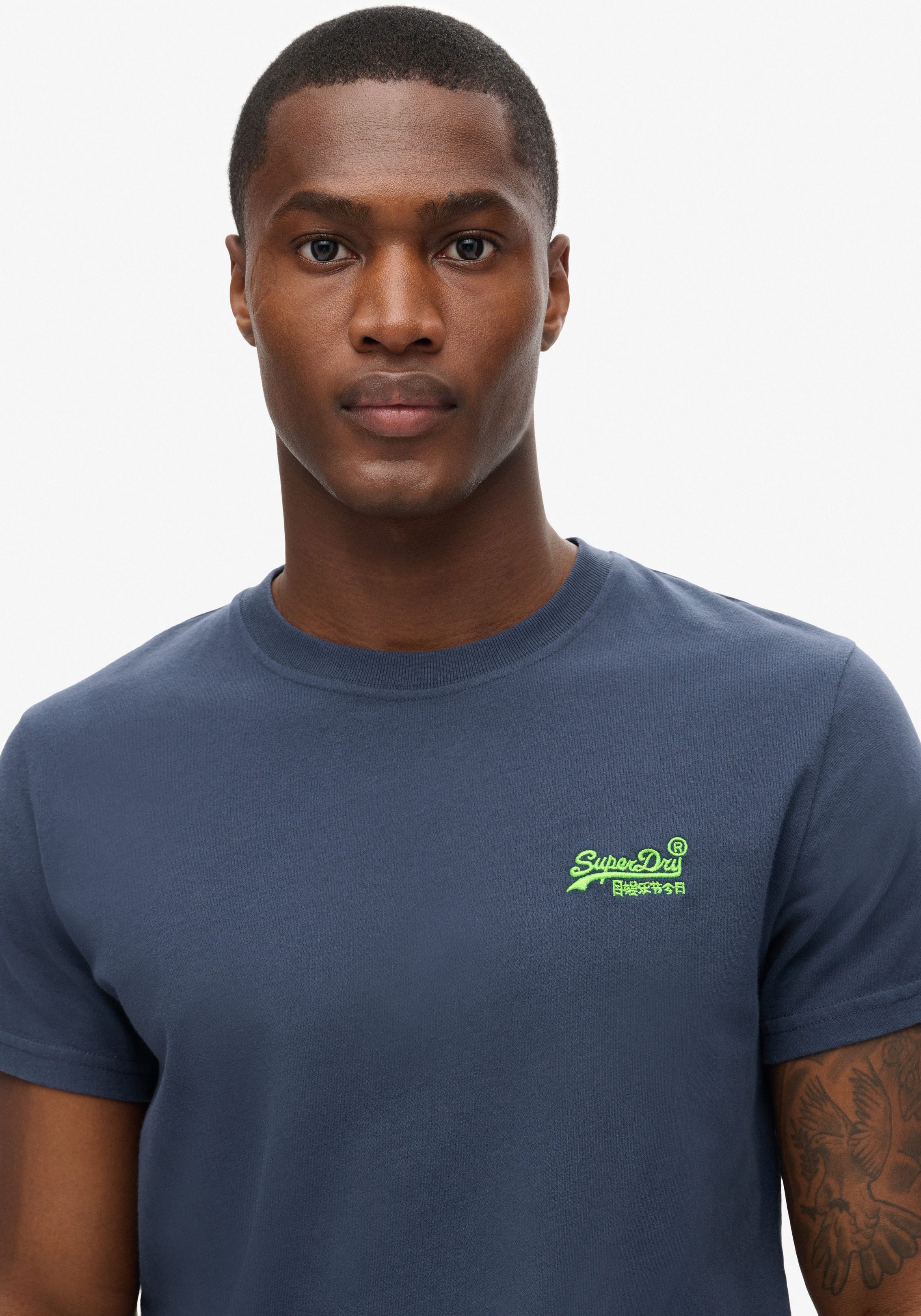 Superdry Shirt met ronde hals ESSENTIAL LOGO EMB TEE
