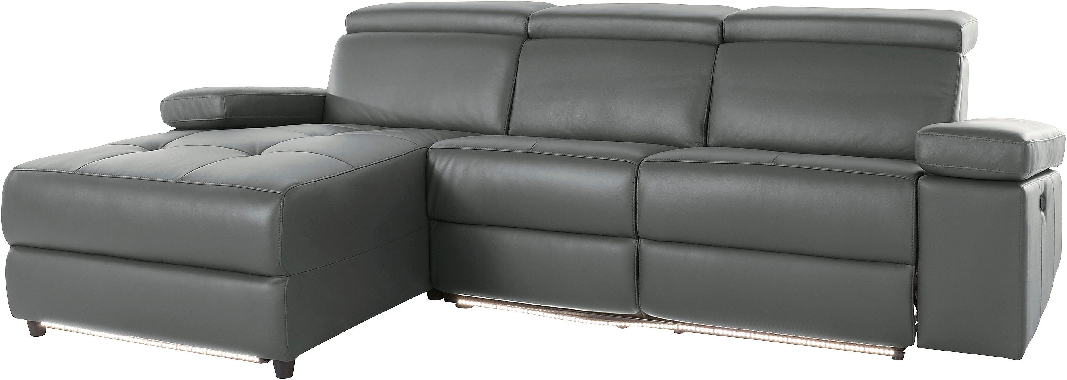 Places of Style Hoekbank Kilado, L-vorm, met relaxfunctie, verstelbare armleuning, verstelbare hoofdsteun