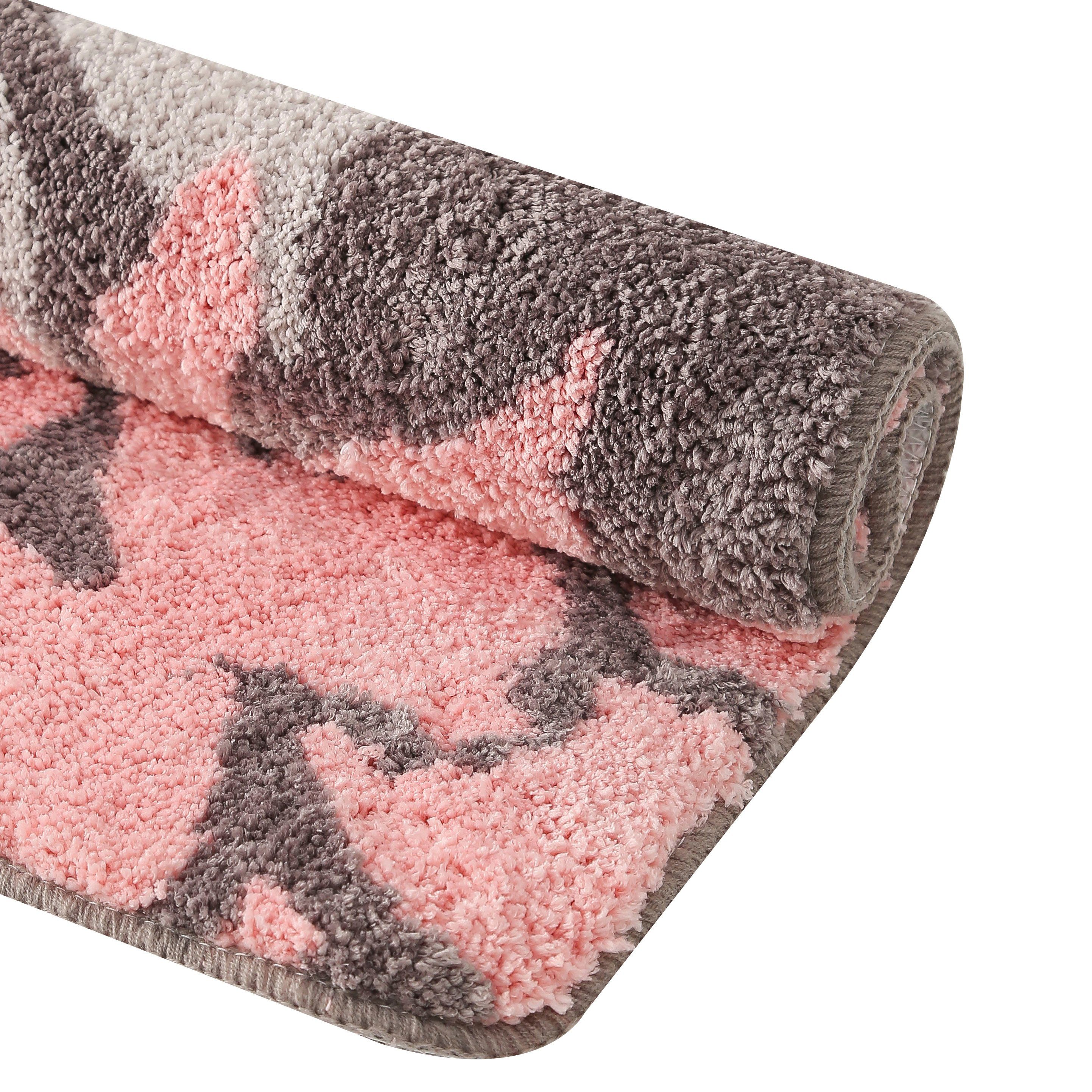 my home Badmat Susan Bloemmotief, badmat, badmatten ook als 3-delige set & rond