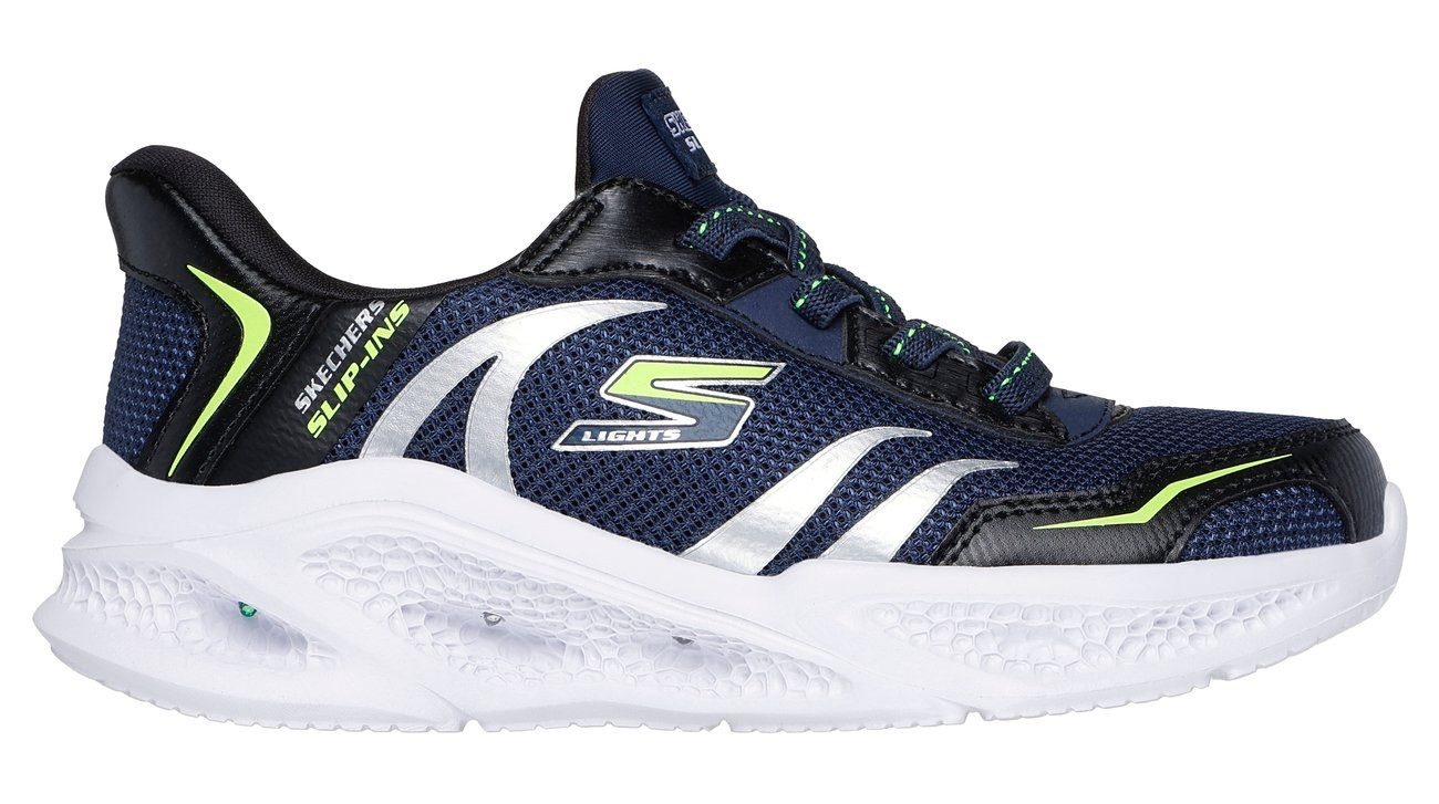 Skechers Slip-on sneakers SKECHERS METEOR-LIGHTS instapschoen met coole knipperfunctie, maat sjabloon om te downloaden