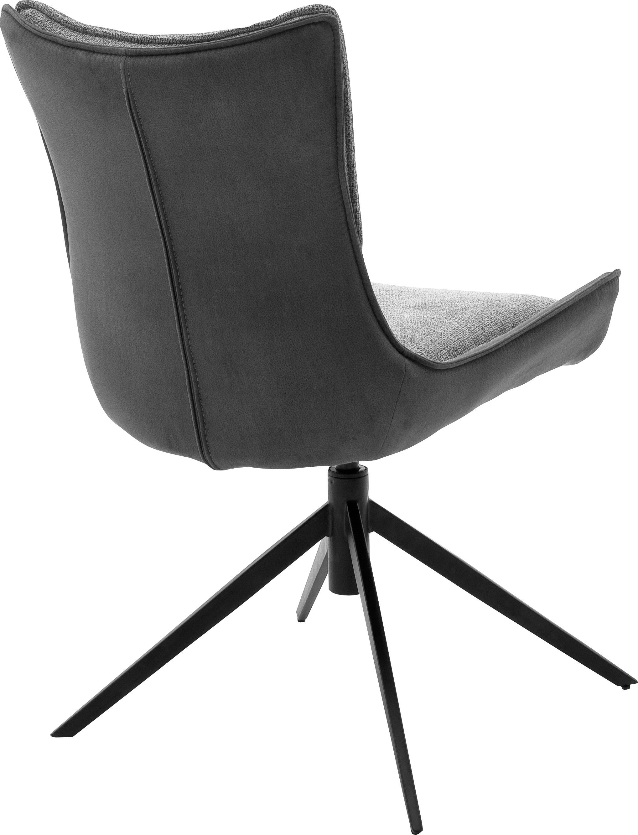 MCA furniture Stoel met 4 poten Kitami Eetkamerstoel draaibaar 360° met nivellering, bekleding, tot 120 kg (set, 2 stuks)