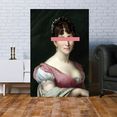 queence artprint op acrylglas vrouw roze