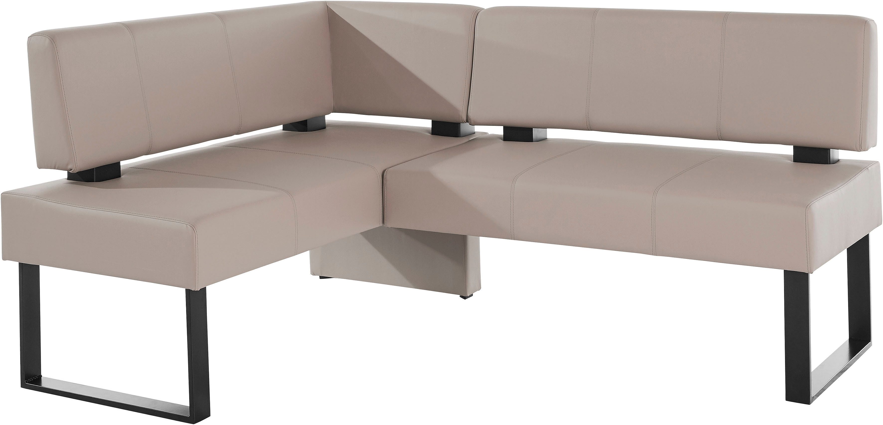 Home affaire Hoekbank Oliver met metalen frame, keukenbank verschillende hoezen cord eetkamerbank ottos choice grijs, hoekbanken, 180 cm