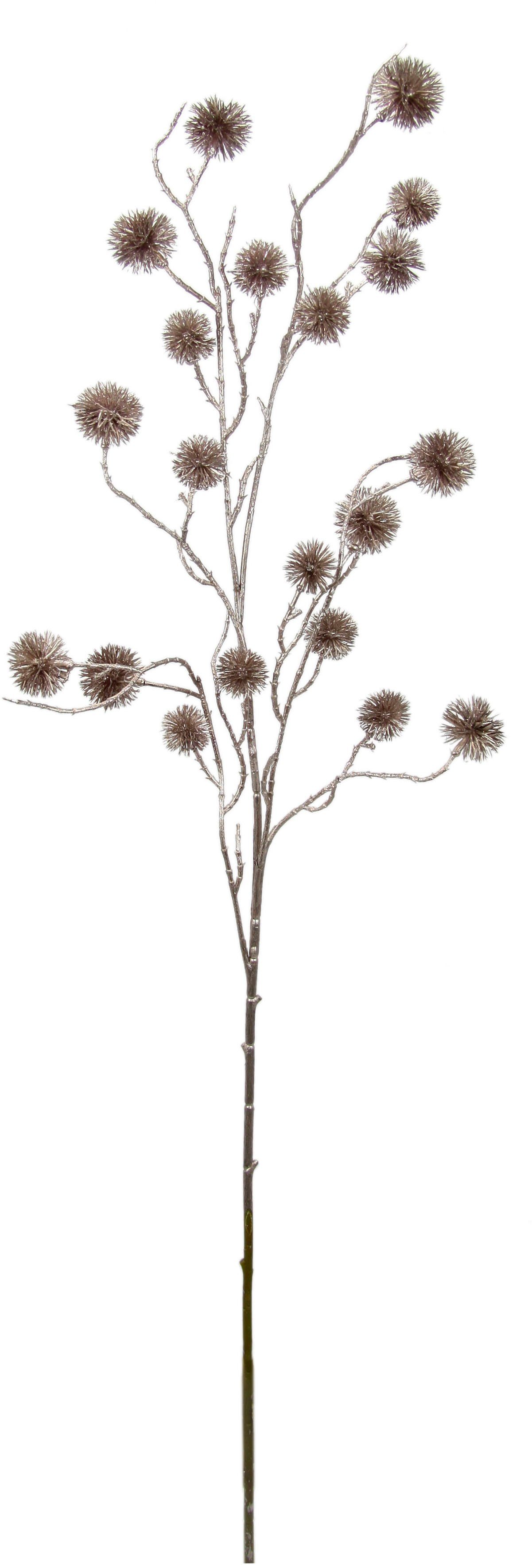 I.GE.A. Kunstbloem Distel Kunstmatige mini disteltak, goudkleurige metallic, 3-delige set (3 stuks)