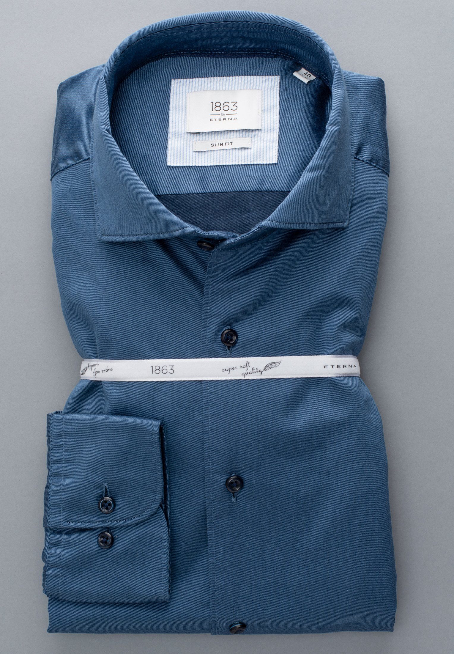 Eterna Overhemd met lange mouwen Slim fit EASY IRON (gemakkelijk te strijken)