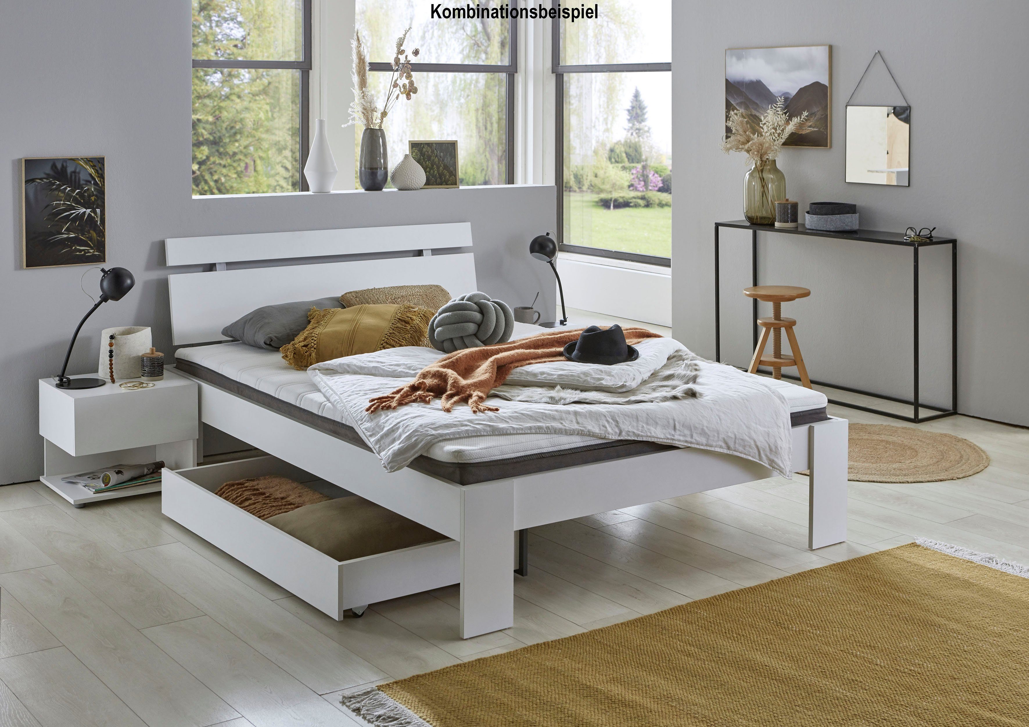 Relita Futonbed LIAN Ligoppervlak 140 x 200 cm, met hoofdeinde, vrij plaatsbaar