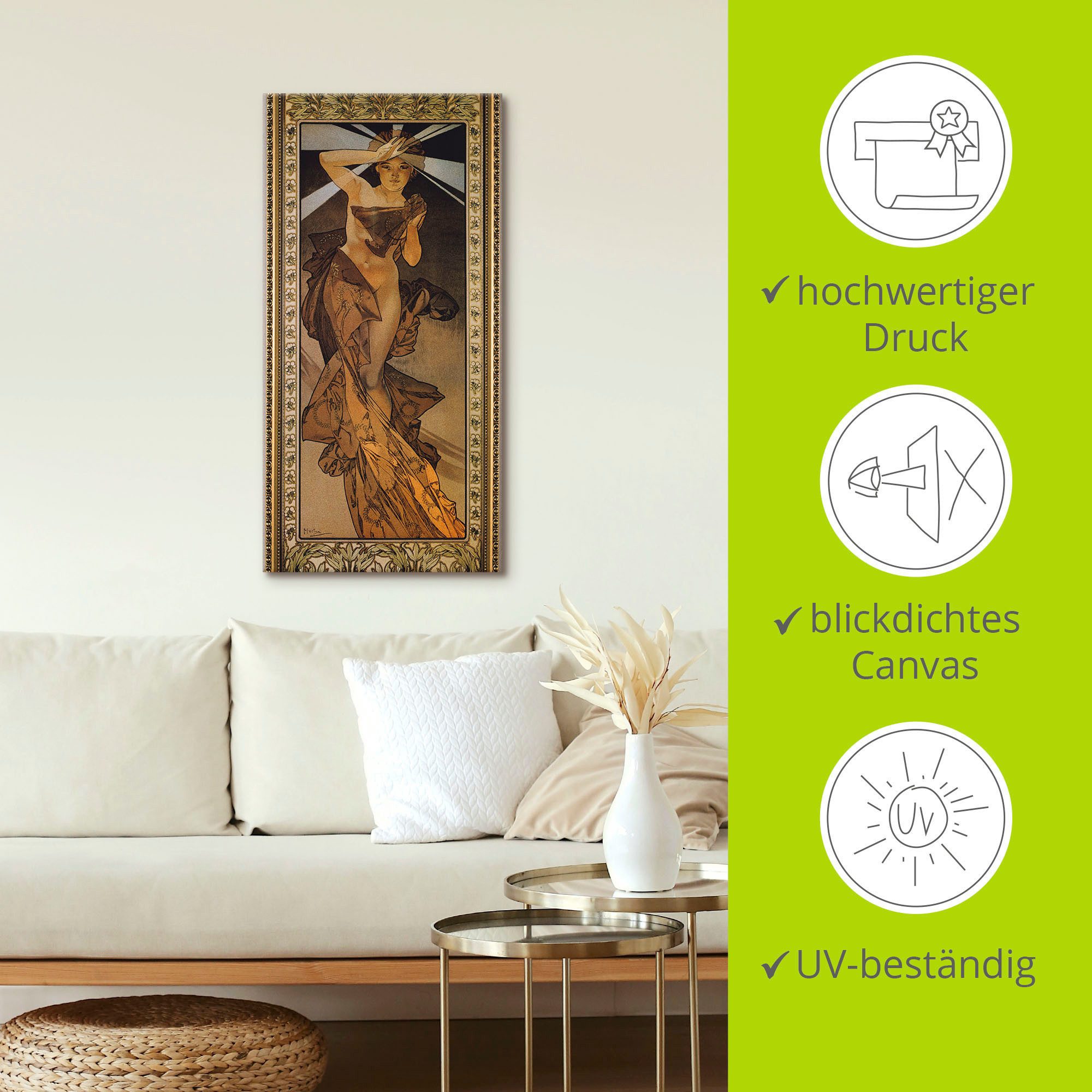 Artland Artprint Sterren: de morgenster als artprint op linnen, muursticker in verschillende maten