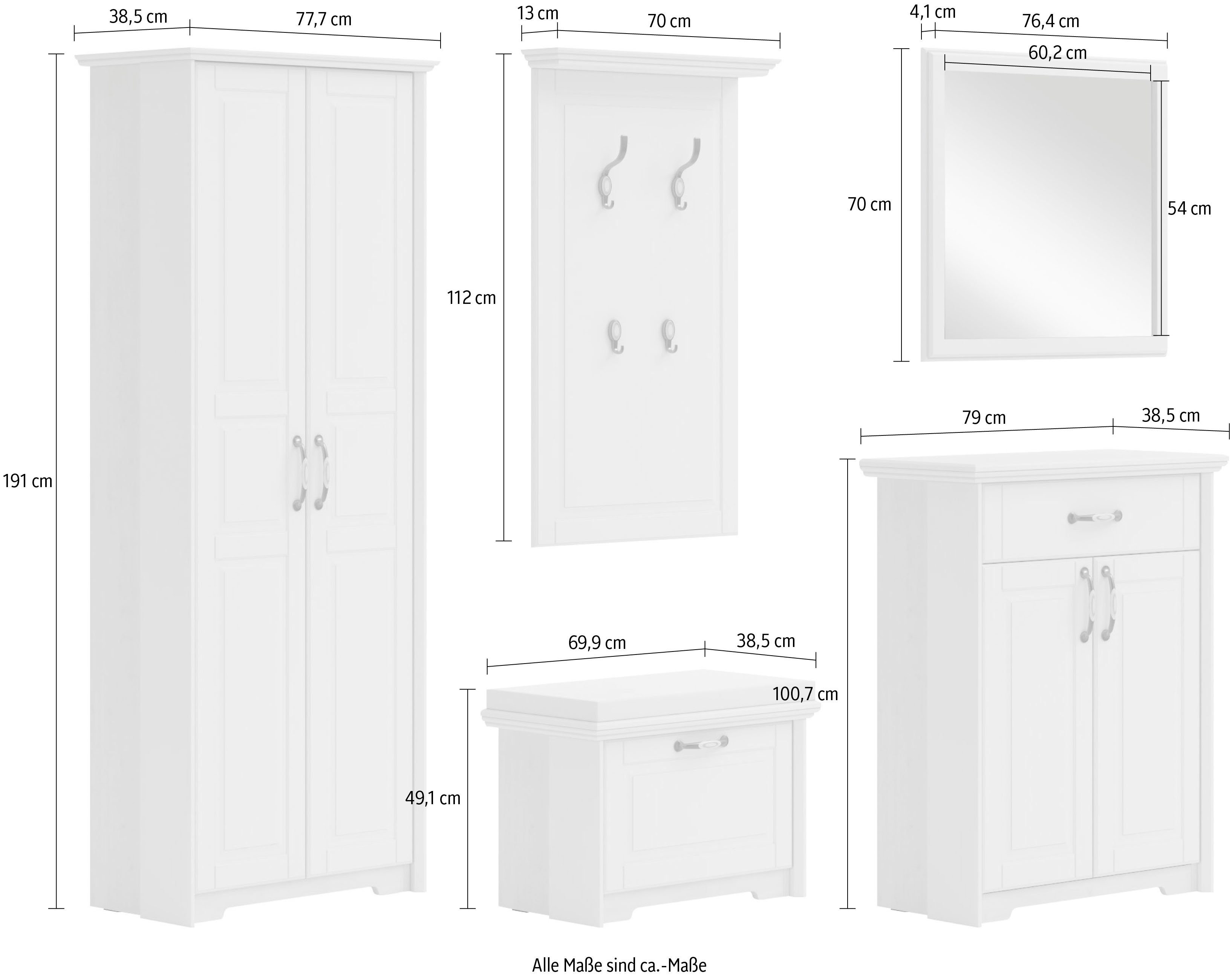 Home affaire Halmeubelset Evergreen (set, 5-delig)