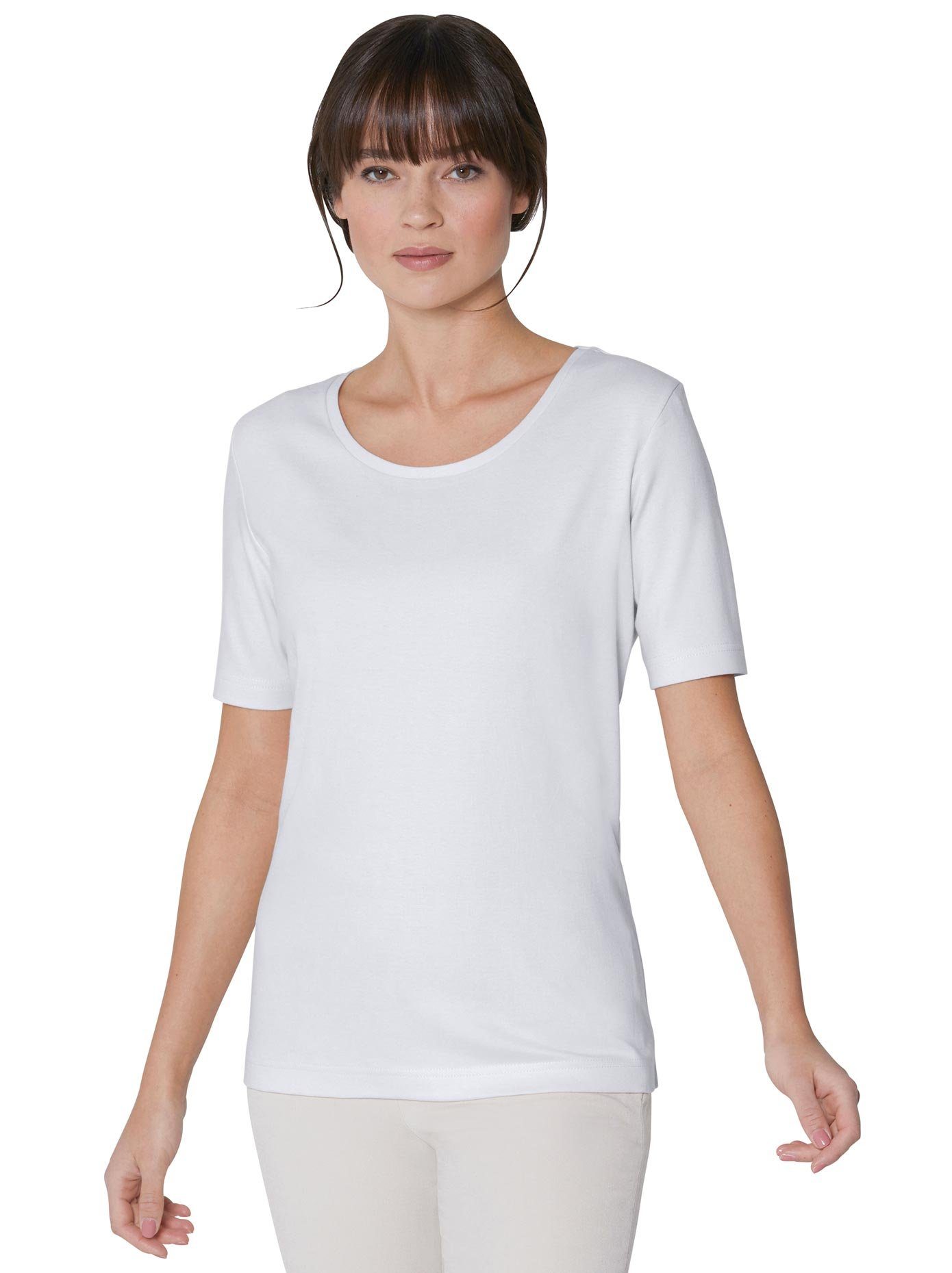 CREATION L PREMIUM Shirt met ronde hals Katoenen shirt (1-delig)