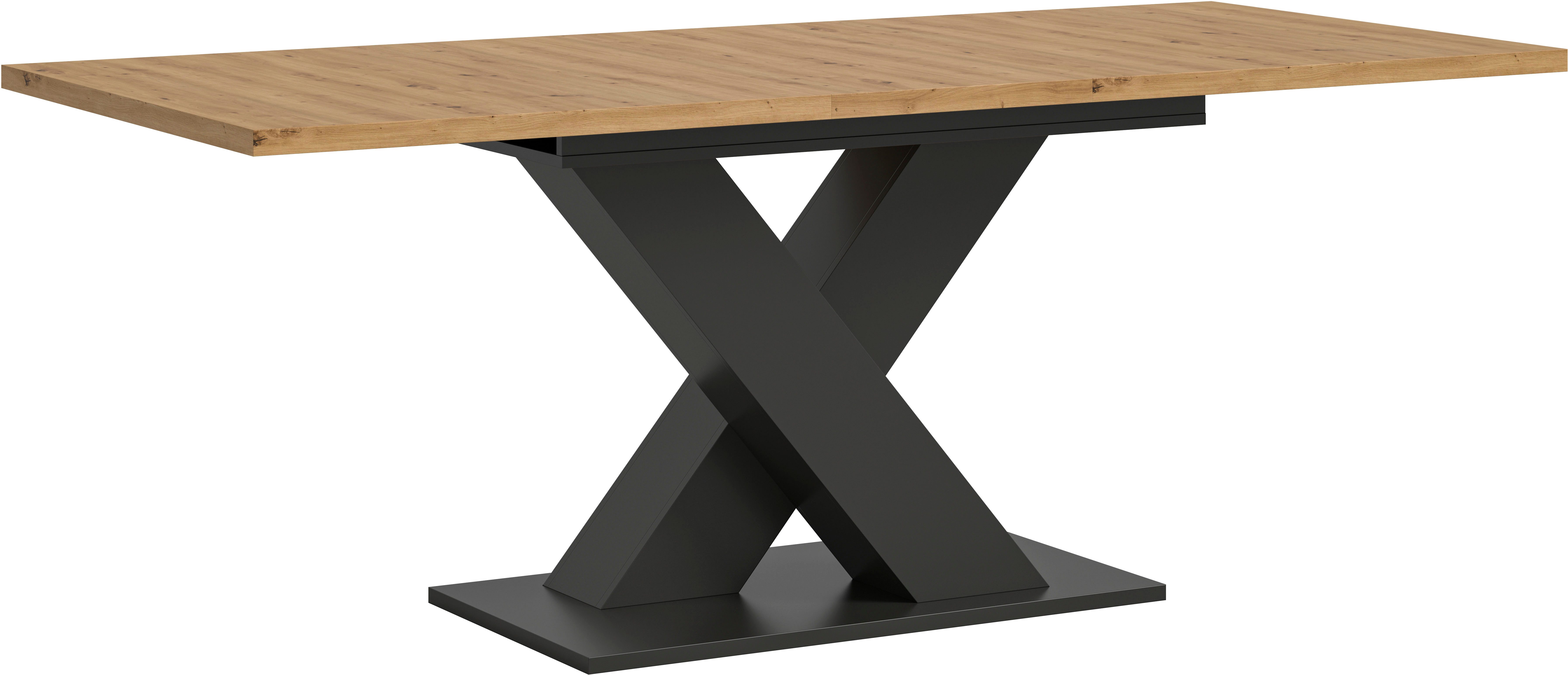 INOSIGN Eettafel Motus, uitschuifbaar 150 - 190 cm, inclusief 40 cm inlegplaat