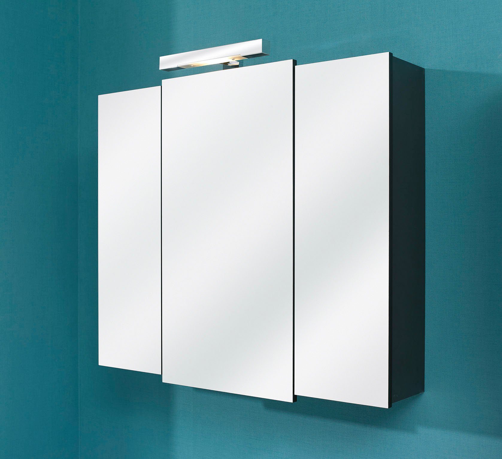 Saphir Badkamerserie Quickset 2-delig, keramieken wastafel met led-spiegelkast, badkameraccessoire-set (2-delig)