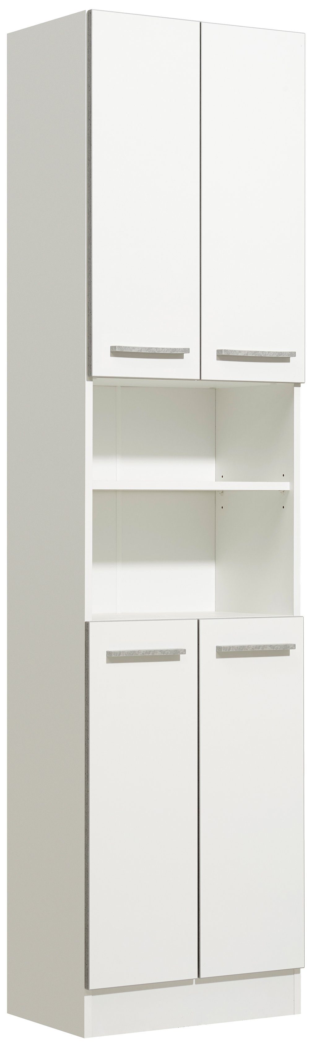 Saphir Badmeubelset Quickset 953 6-delig, wastafelonderkast en led-spiegelkast in glanzend wit, badkamermeubel inclusief deurdemper, zonder wasbak, 13 deuren (set, 6 stuks)