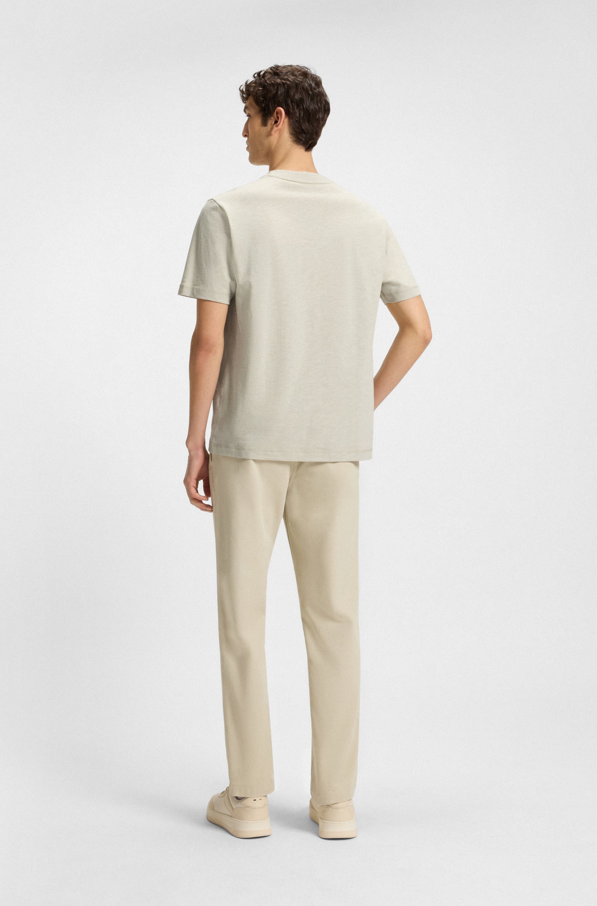 Boss Orange T-shirt Te linenlogo met boss-opdruk
