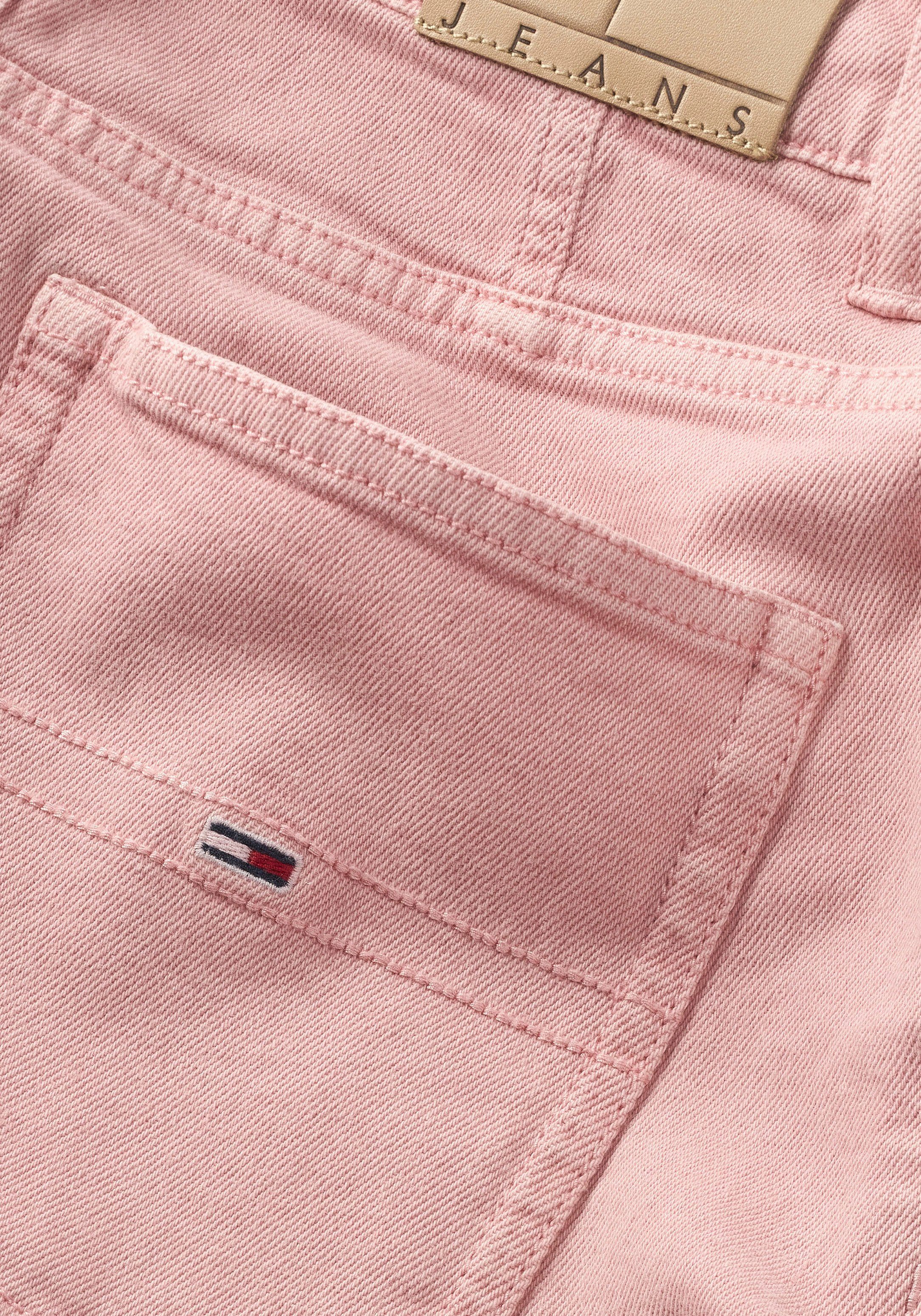 TOMMY JEANS Geweven broek TJW MOM SLIM UH GD met geborduurd logo