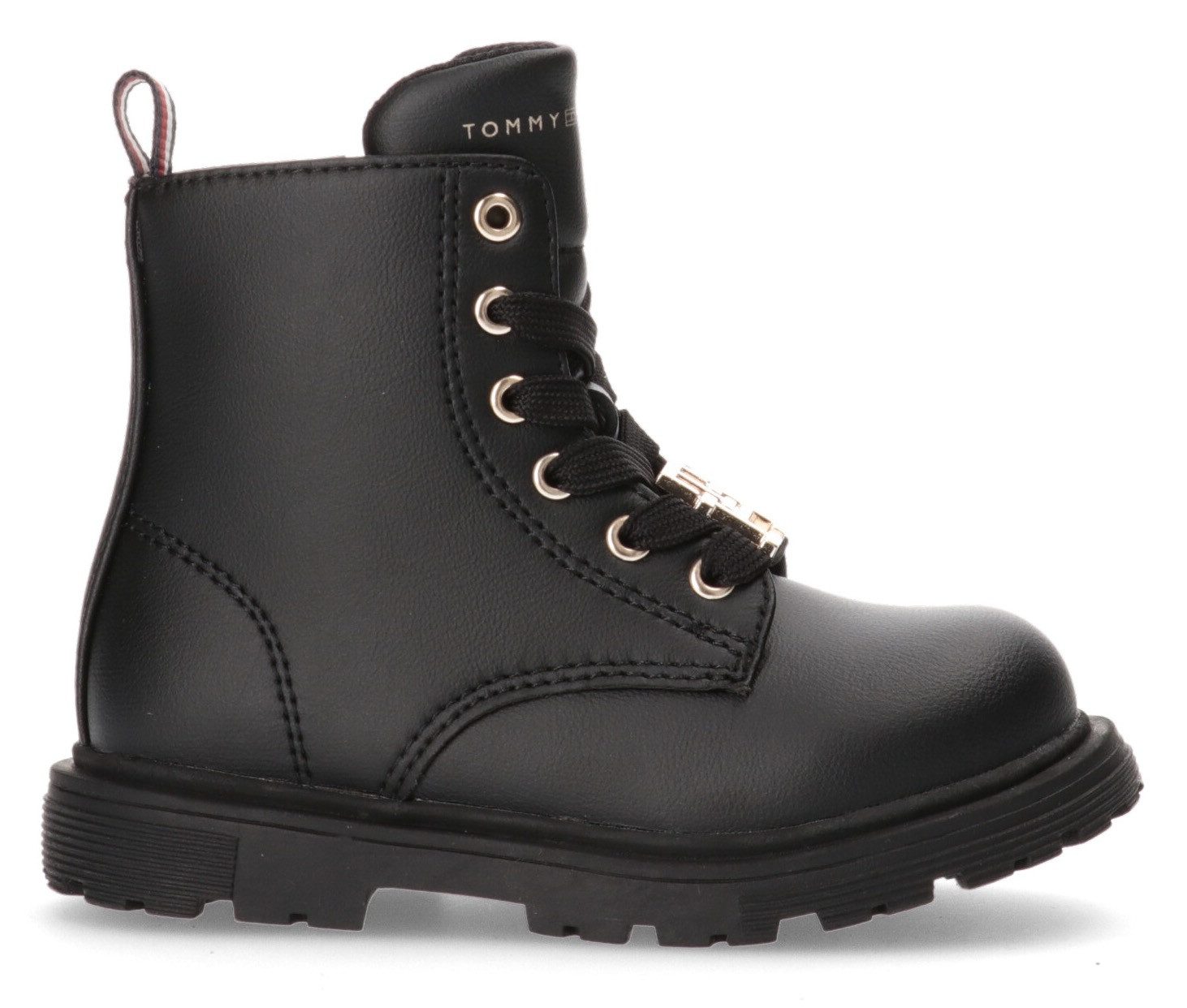 Tommy Hilfiger Veterschoenen Winterlaarzen, veterschoenen, laarzen met gouden logo-embleem
