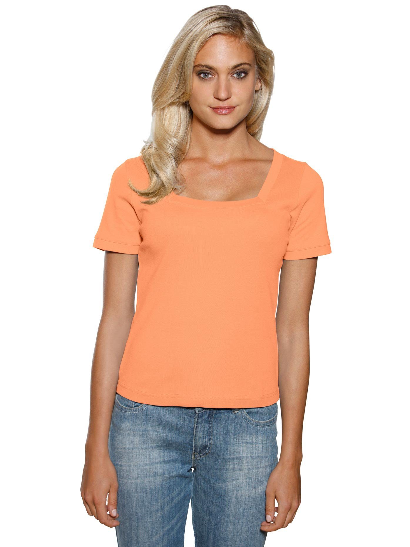 heine Shirt met korte mouwen Shirt met carréhals (1-delig)