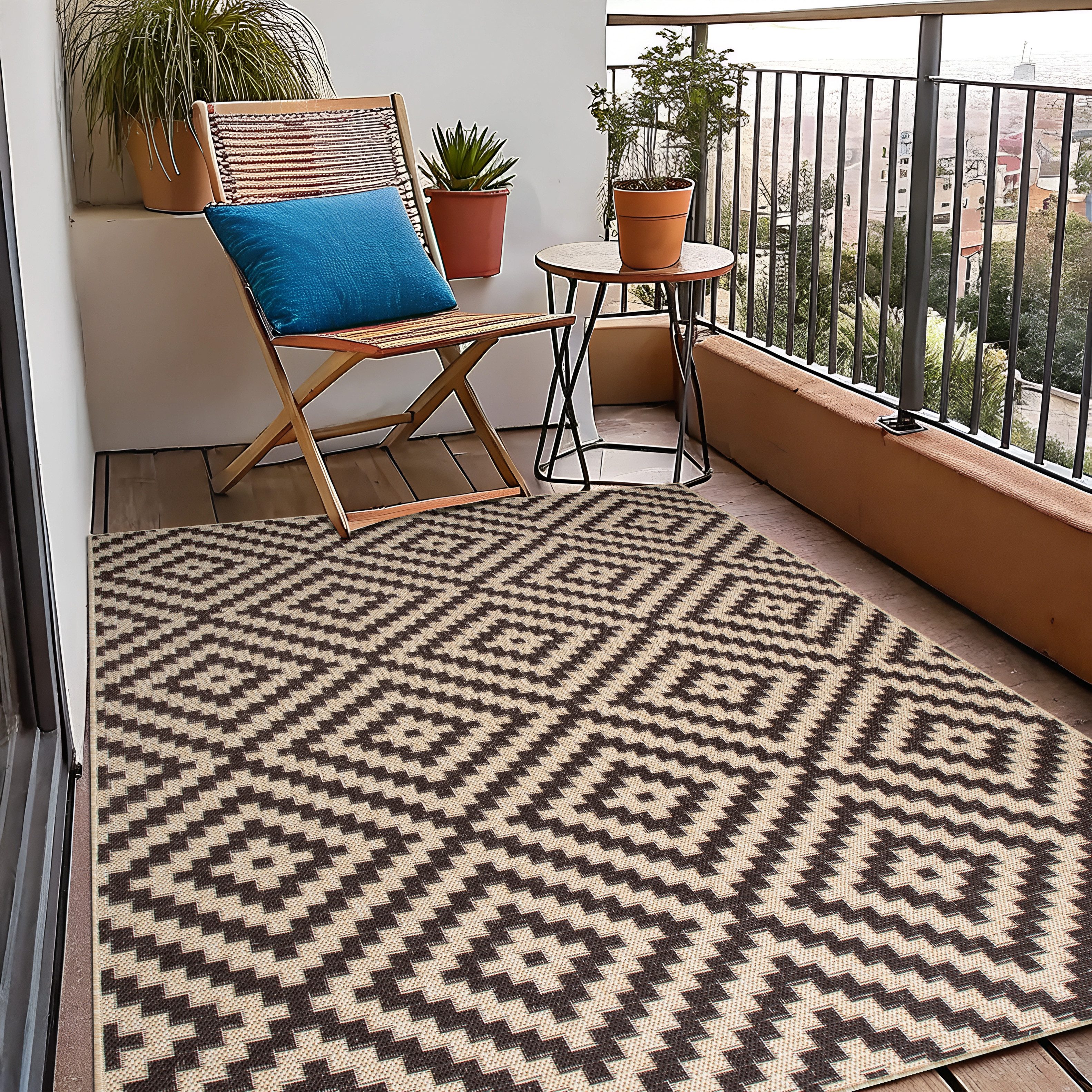 my home Vloerkleed Cordoba is ook als loper verkrijgbaar Geschikt voor binnen en buiten, sisal-look, weerbestendig & uv-bestendig, boho