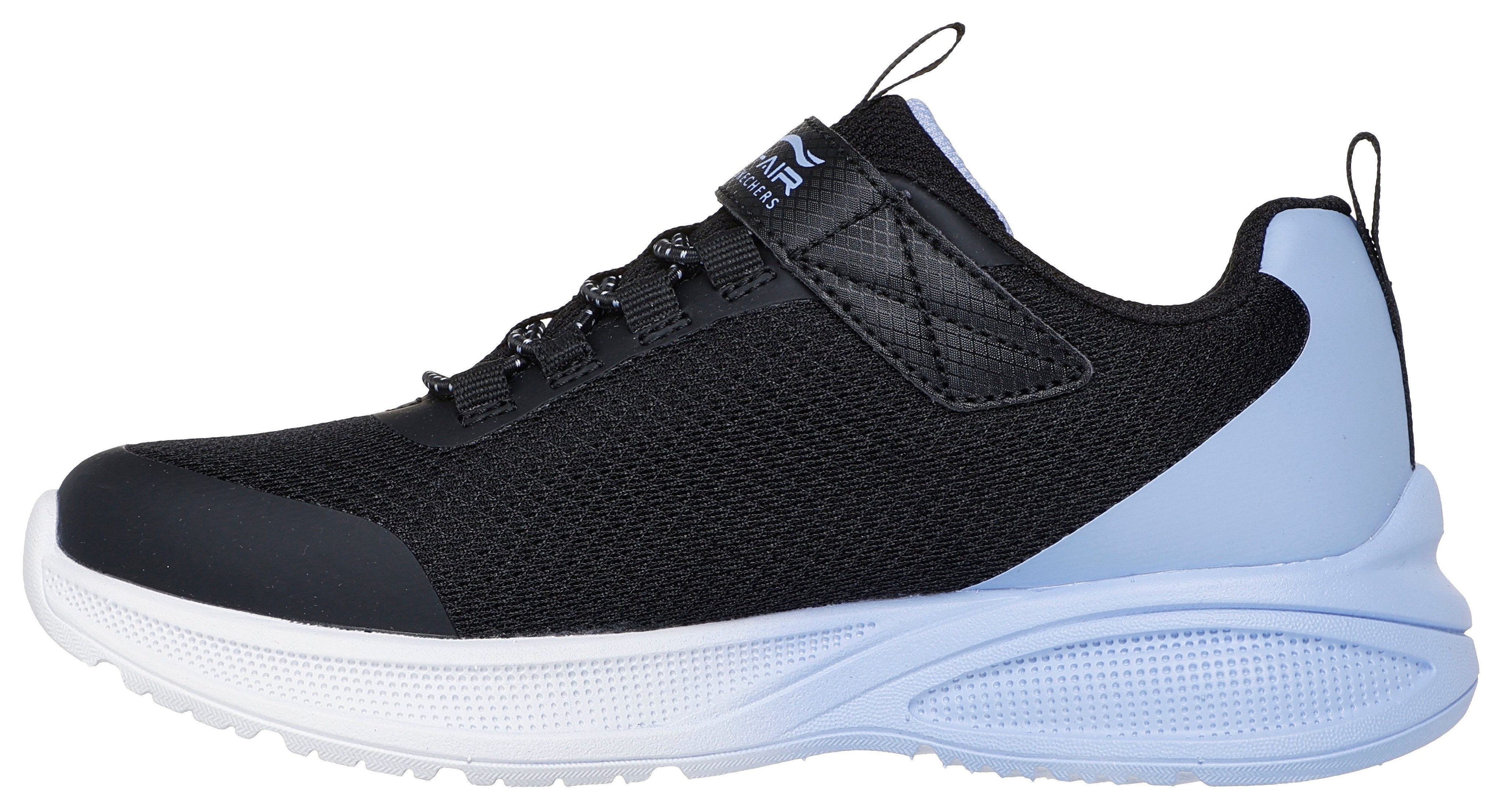 Skechers Kids Sneakers MICROSPEC MAX ADVANCE , slip-on sneakers, klittenbandsluiting, s-logo, maat sjabloon om te downloaden