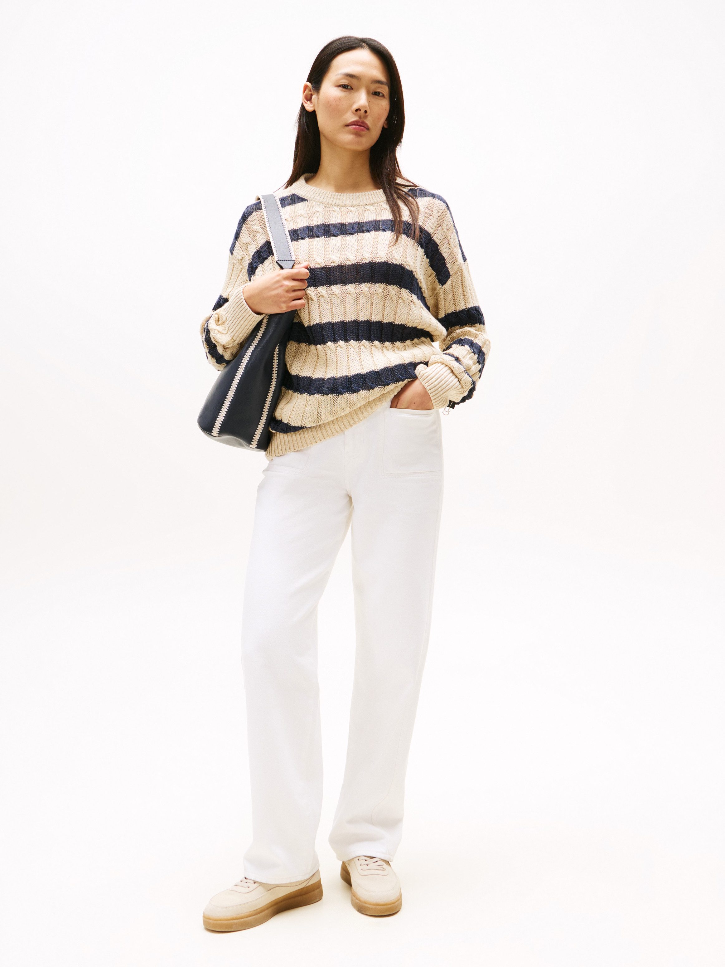 Tommy Hilfiger Straight jeans DNM WHITE RELAXED STRAIGHT HW