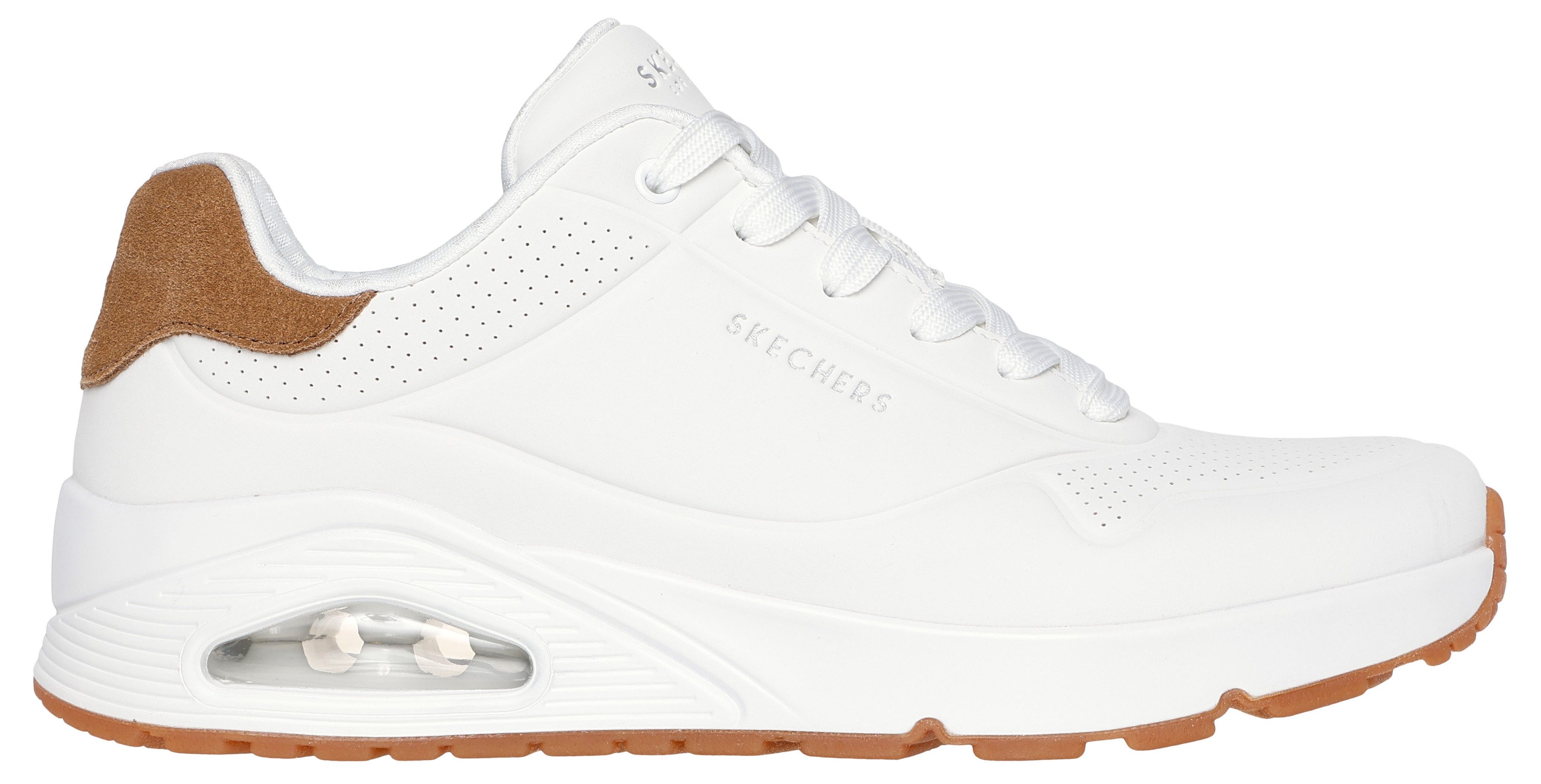 Skechers Sneakers UNO-SUITED ON AIR vrijetijdsschoen, lage schoen, veterschoen met modieuze sleehak