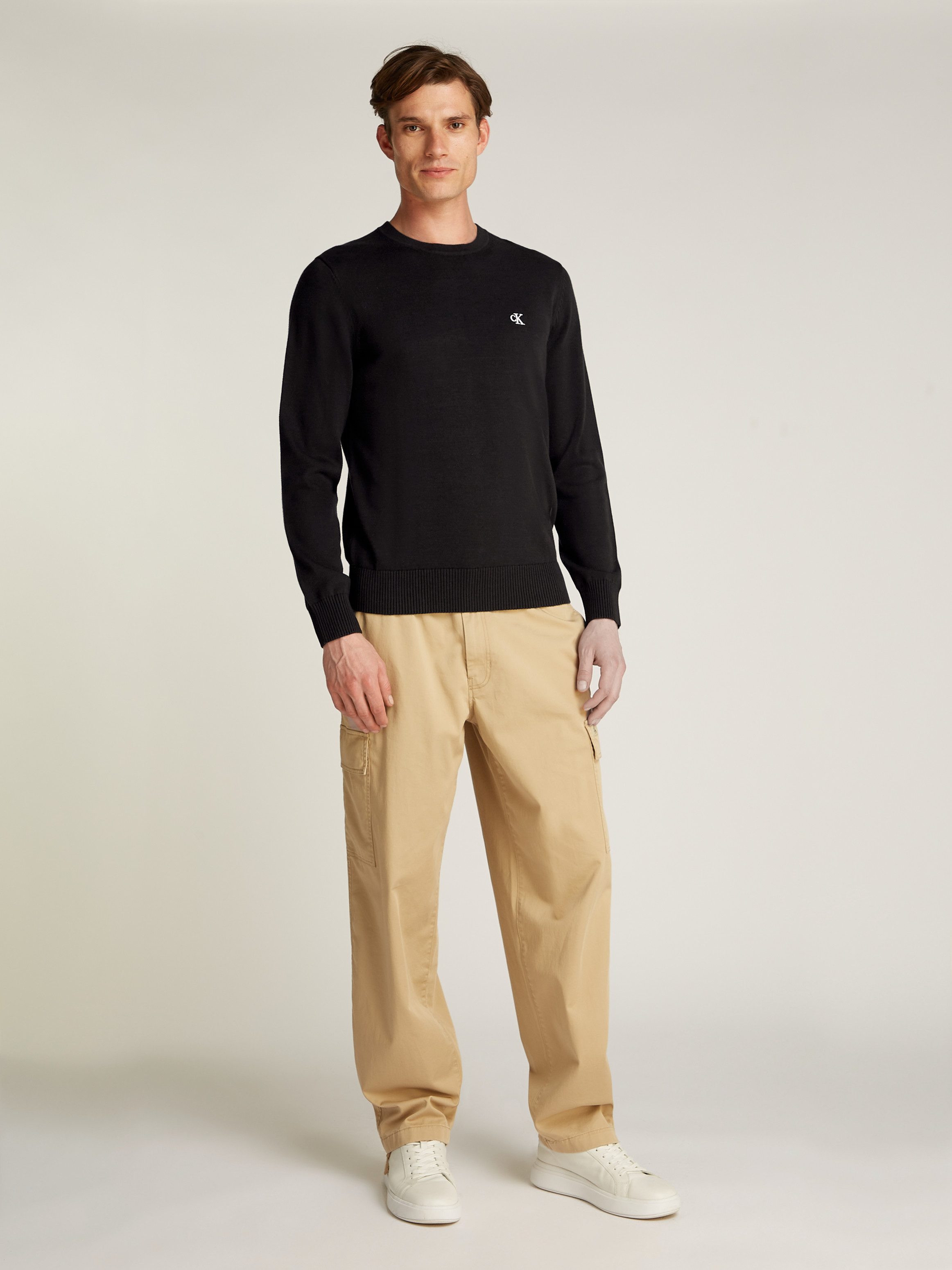 Calvin Klein Trui met ronde hals MODERN CREW NECK SWEATER